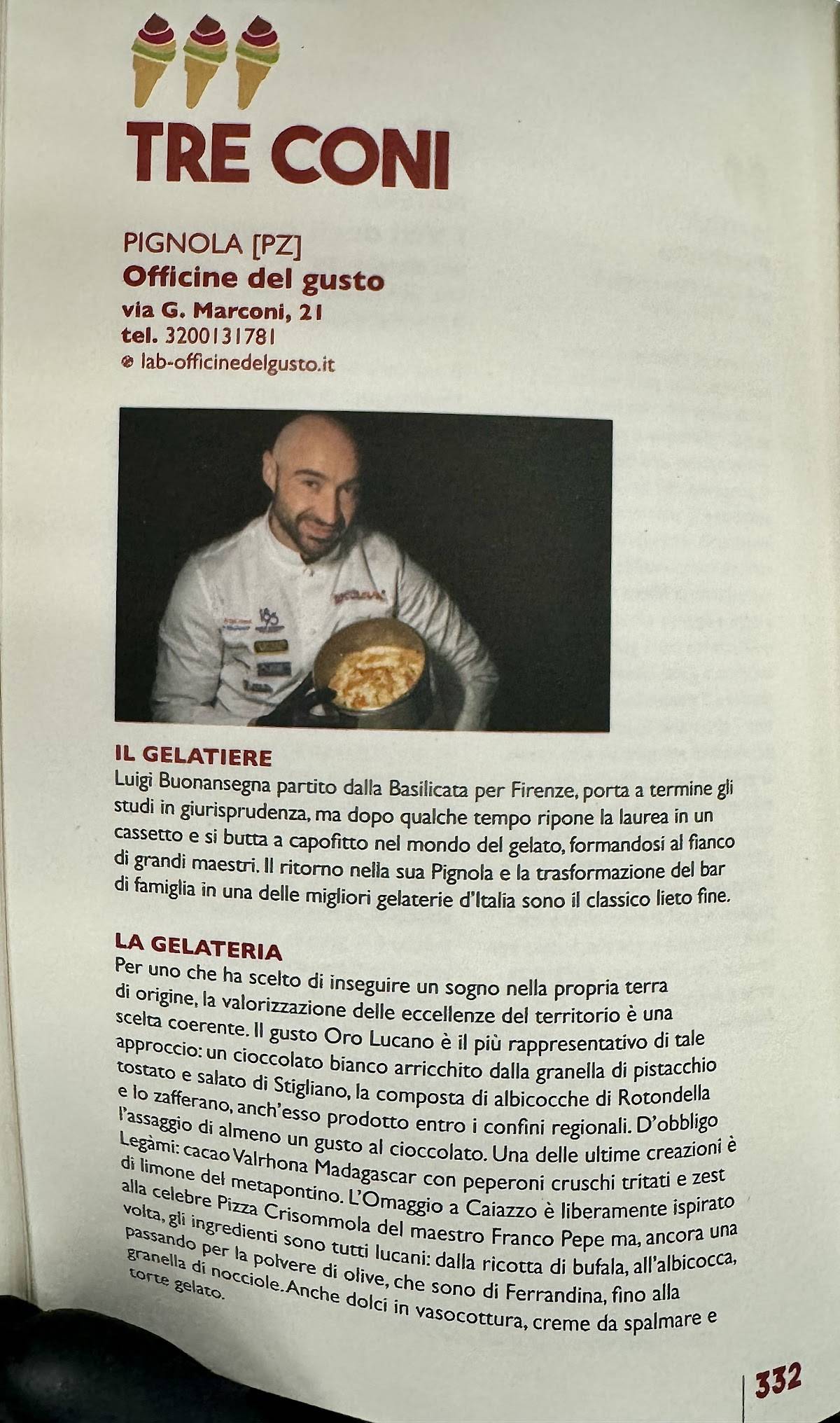 Menu di Officine del Gusto Pignola 