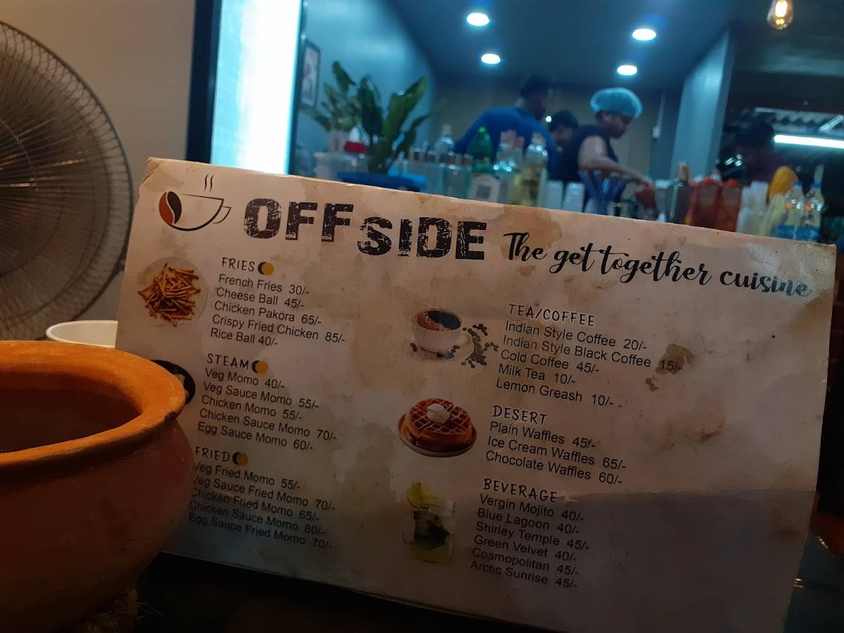 Menu at Offside Cafe, Canning