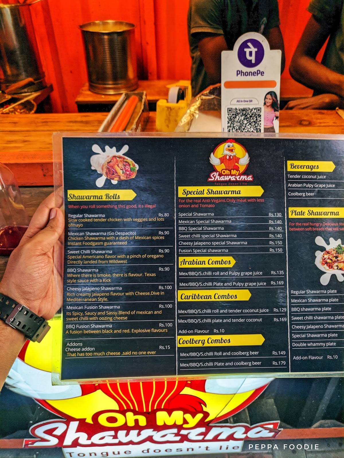 Oh My Shawarma menu