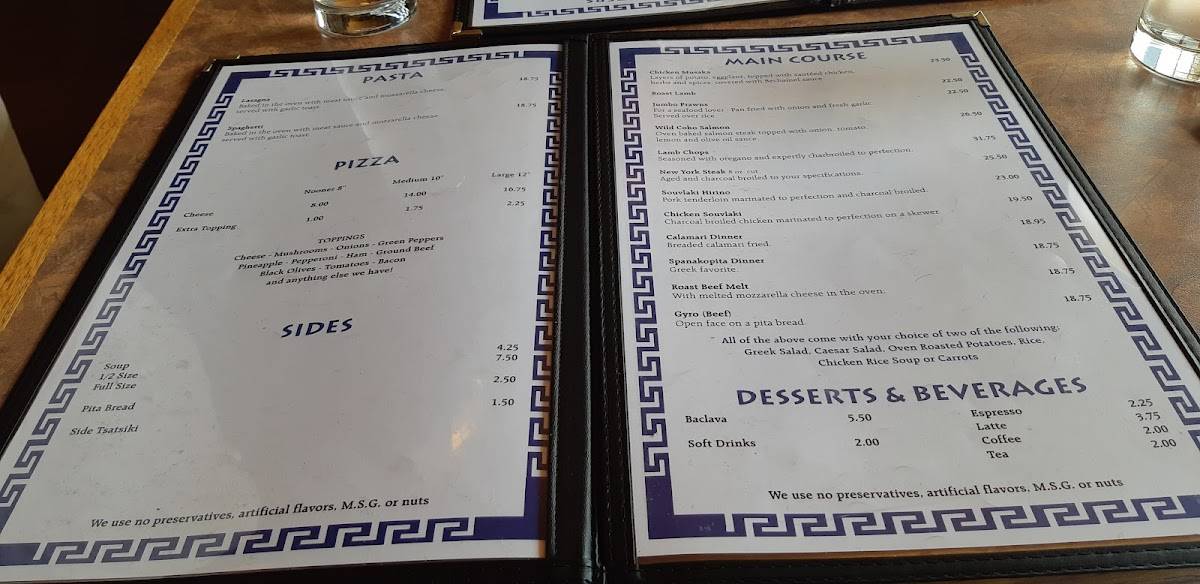 Menu at Oil Lamp pub & bar, Edmonton