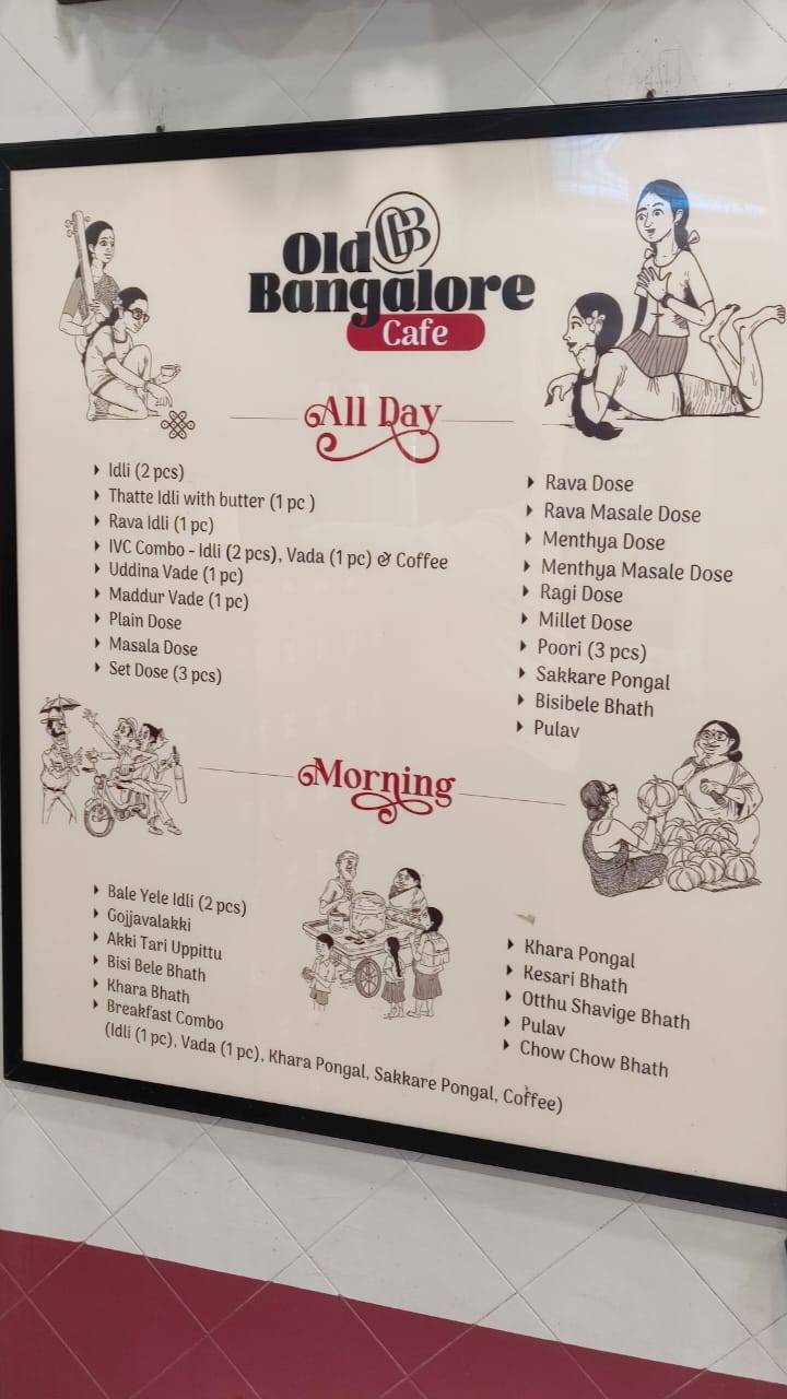 Old Bangalore Cafe & Adukale Experience Store menu