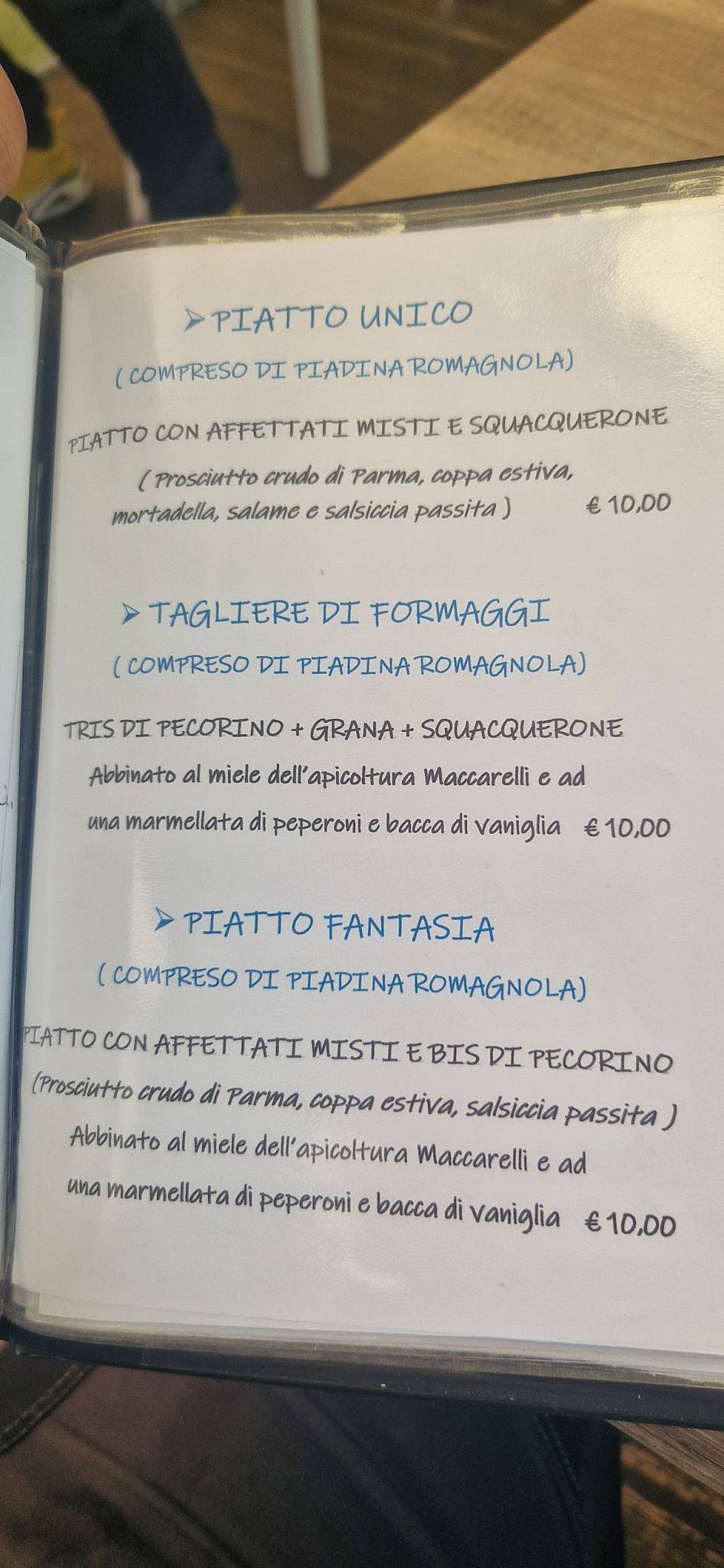 Menu di Olesia - Pasta fresca e Ristorante di primi piatti - dal 1996 