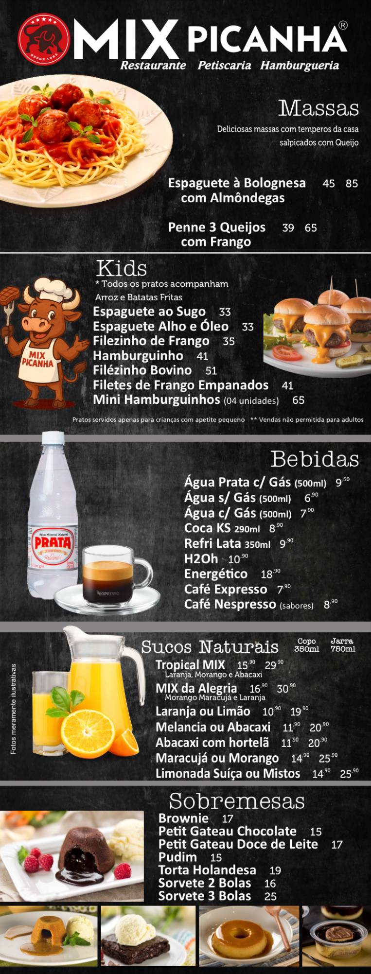 Mix Picanha Olímpia cardápio