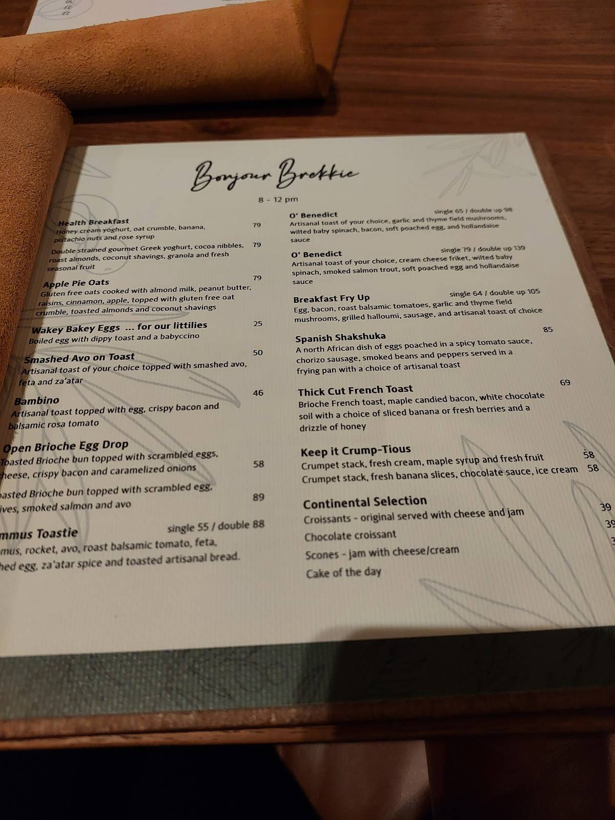 Menu at Olive & Oil restaurant, Umhlanga, Oceans Mall