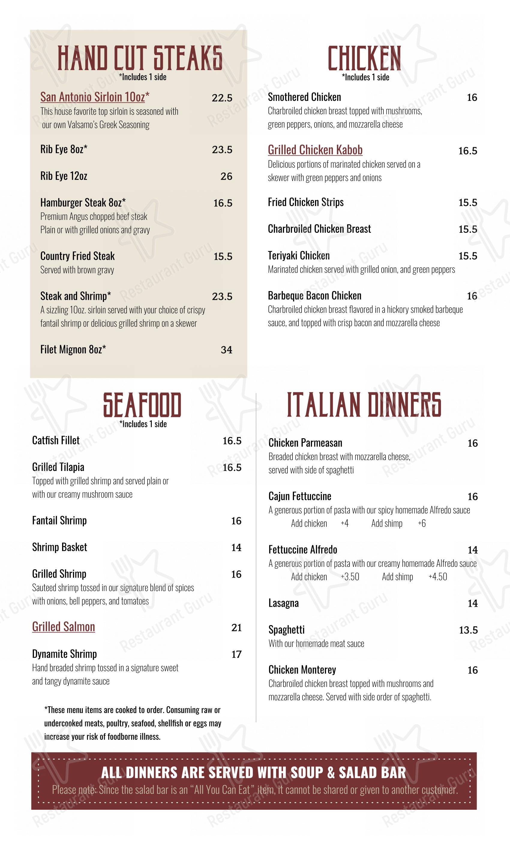 Menu at Olympic Steak & Pizza Atoka steakhouse, Atoka