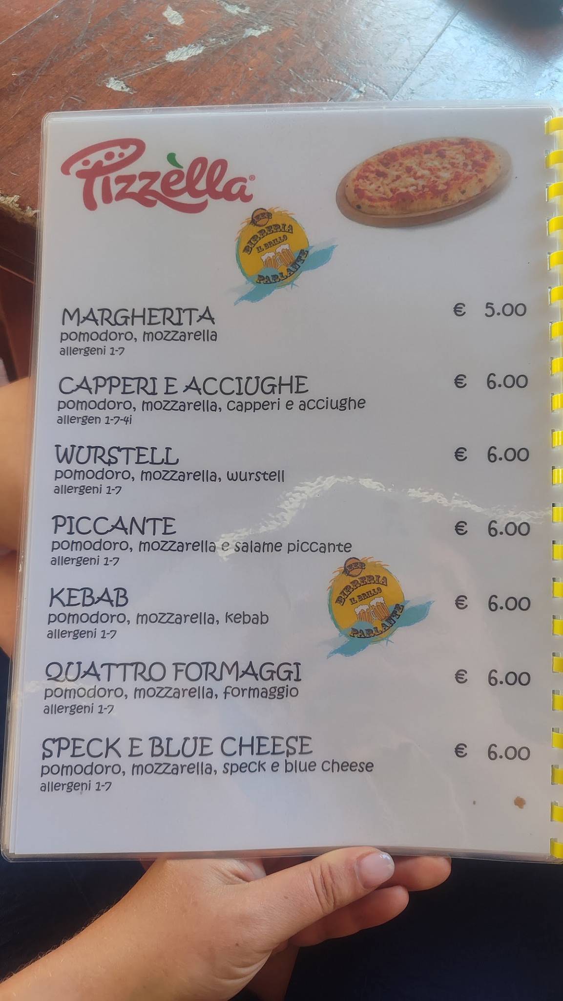 Menu di Il Brillo Parlante 