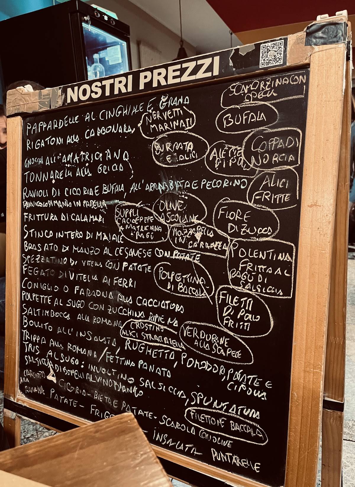 Menu di Osteria Bonelli 