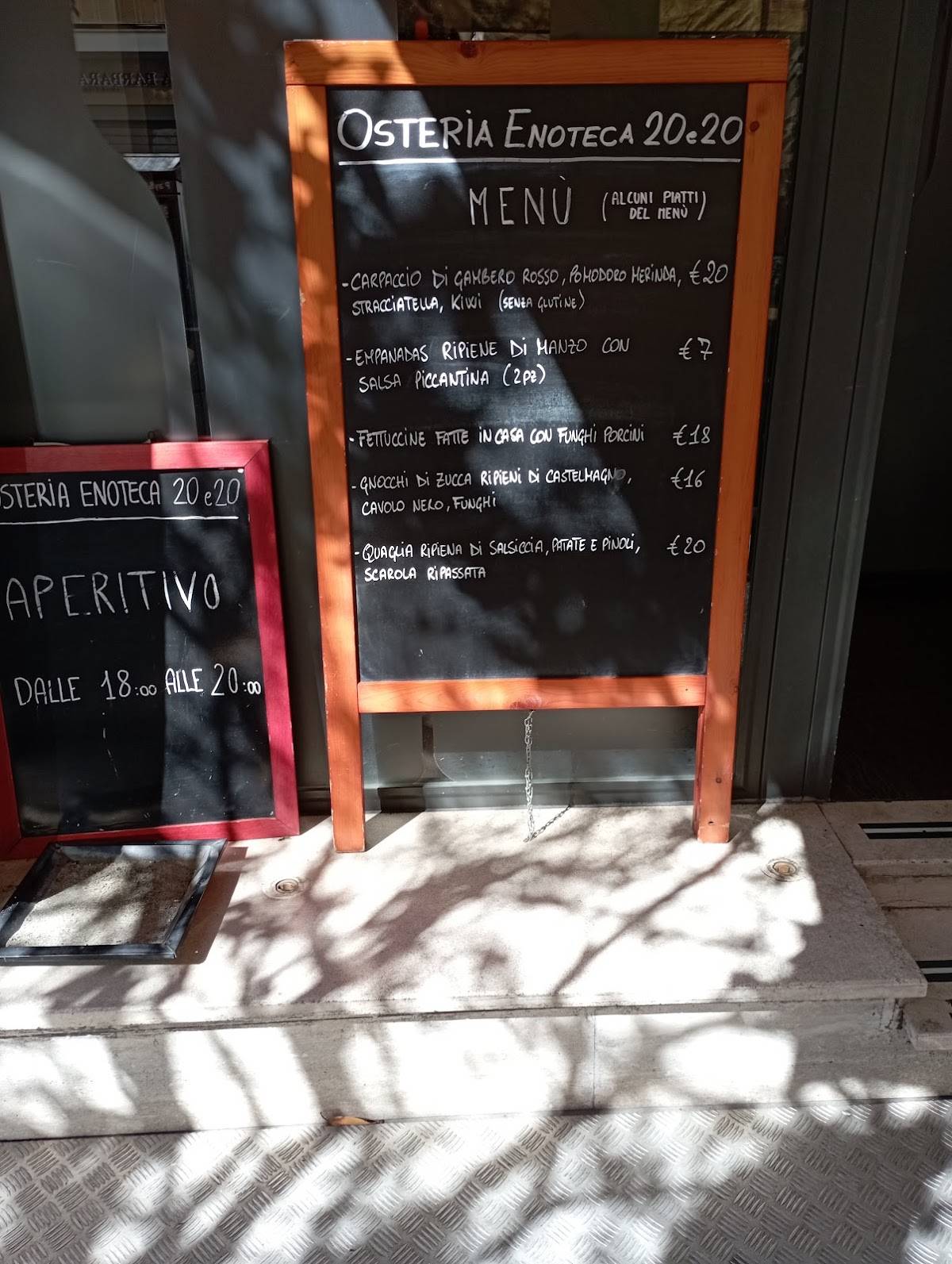 Menu di Osteria Enoteca 20e20 