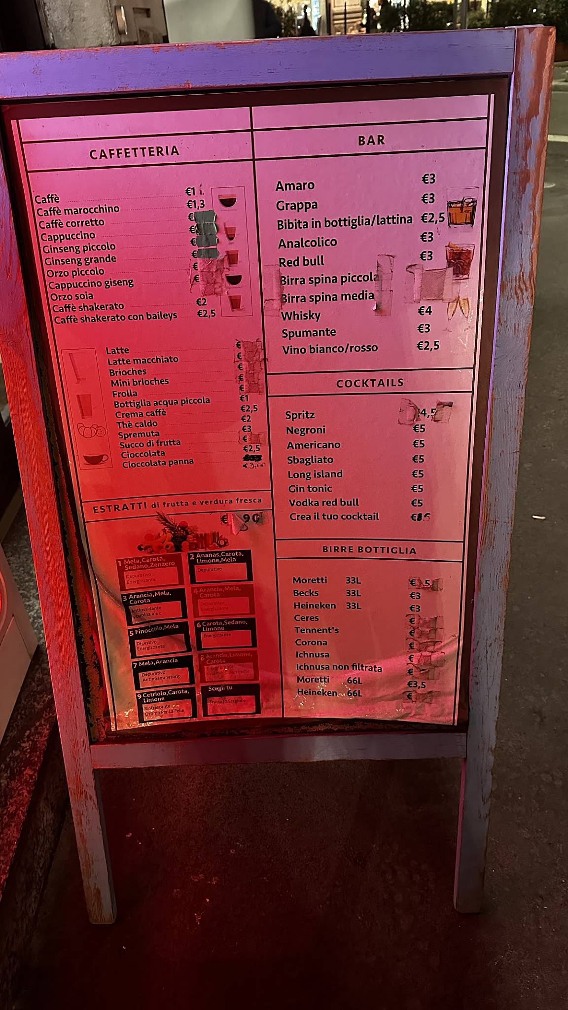 Menu di Osteria La Bistecca 