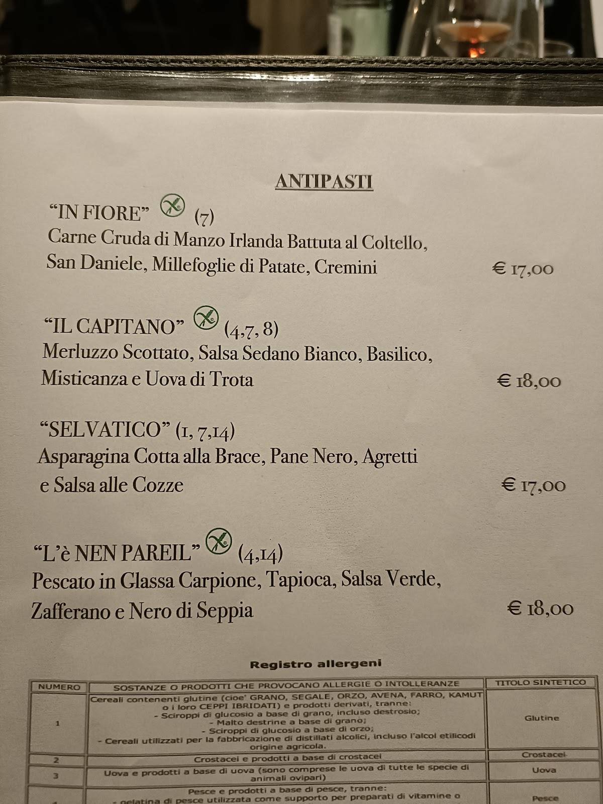 Menu di Osteria Ori Pari & Bistrot 