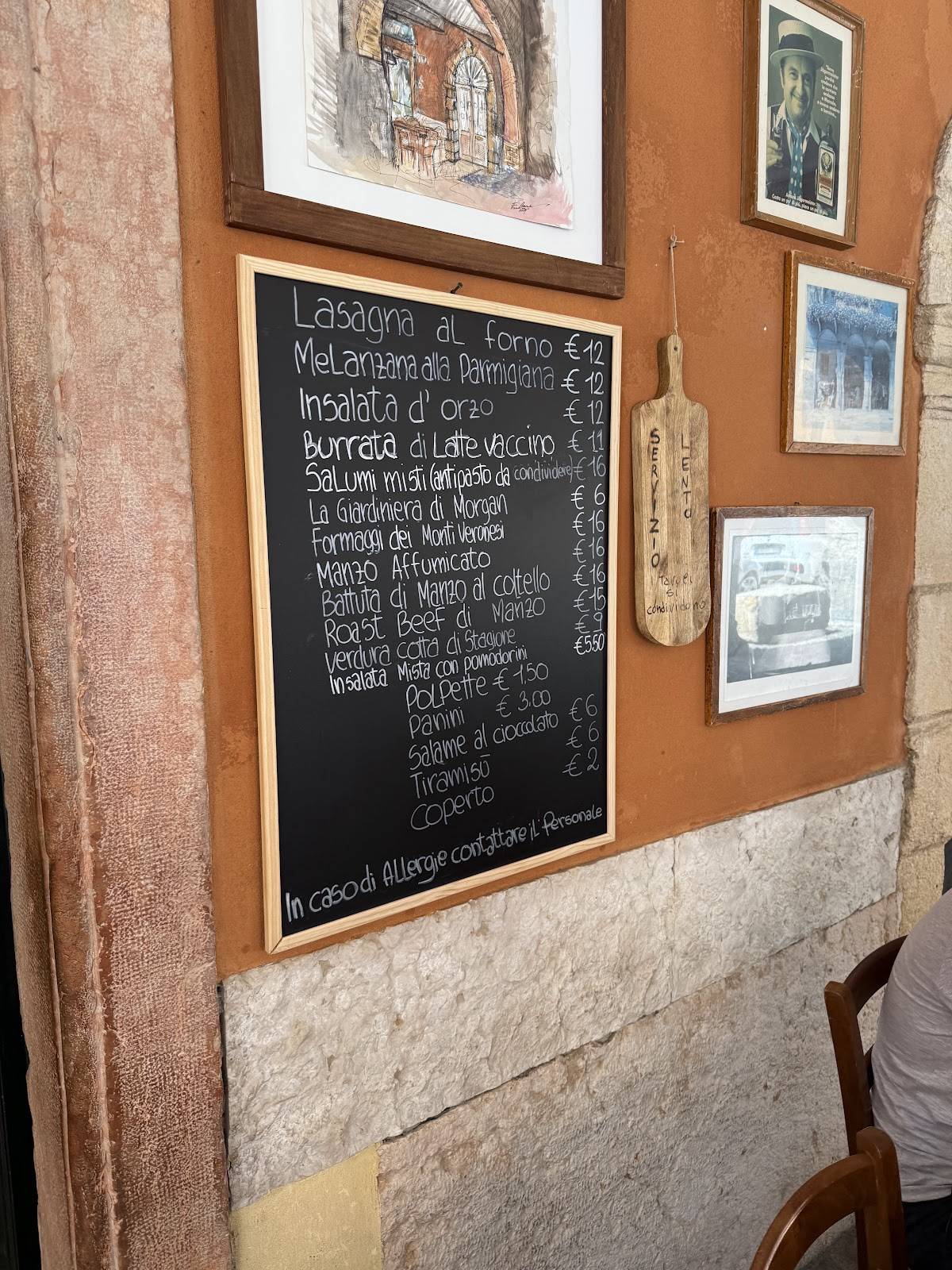 Menu di Osteria Sottoriva 