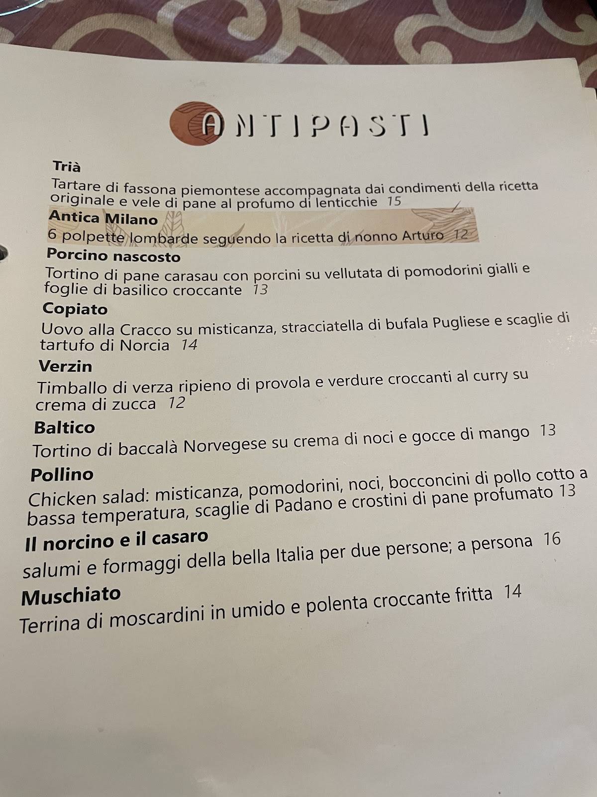 Menu di Osteria delle Rane Rosse 