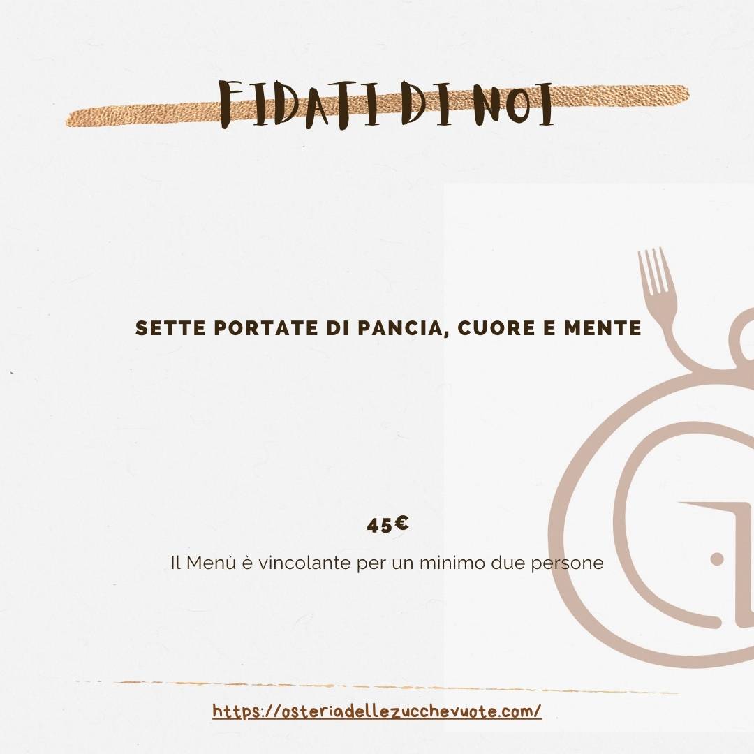 Menu di Osteria delle Zucche Vuote 