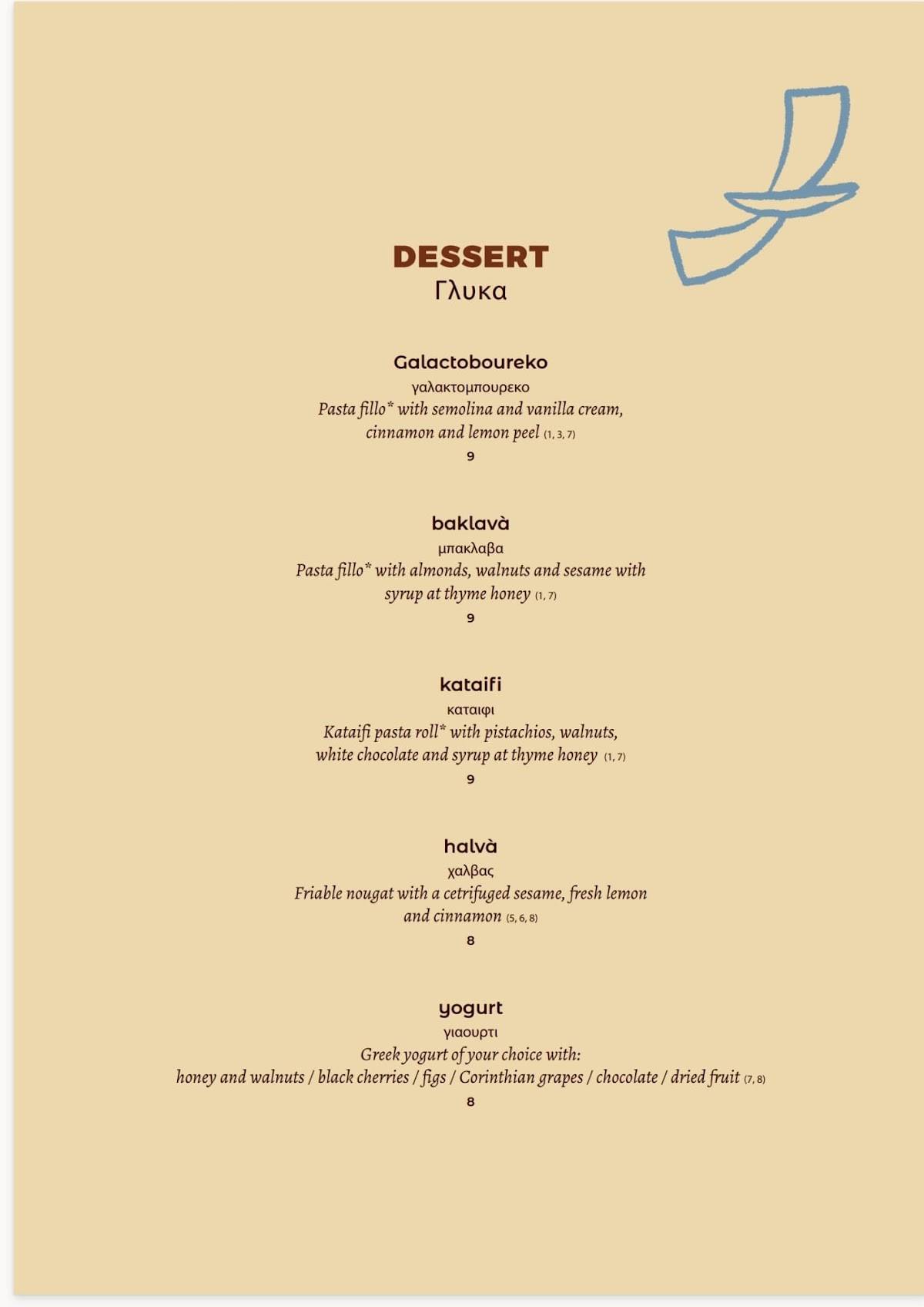 Menu di Mazì - Ristorante Greco - Trastevere 