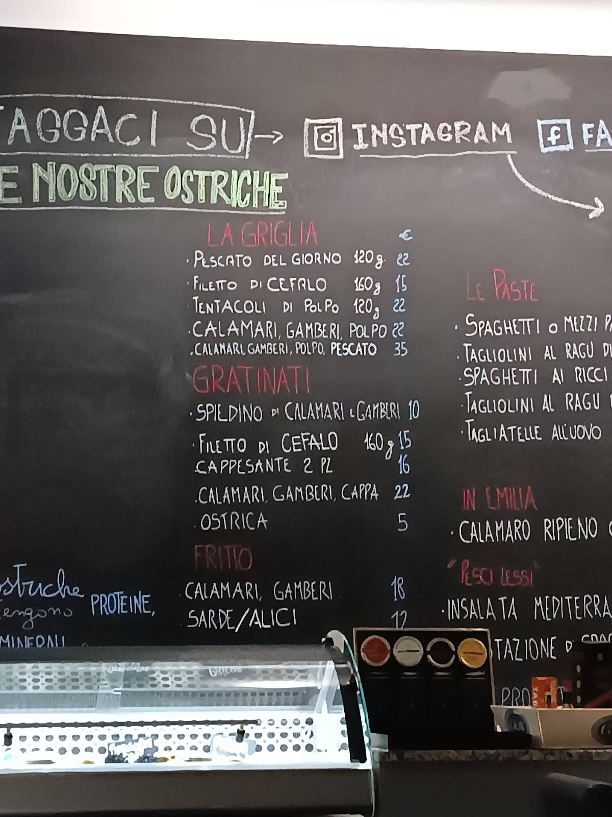 Menu di Oyster Barba - Ristorantino della Giò 