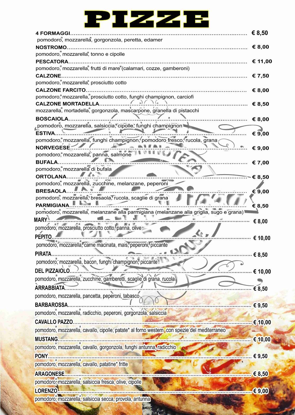 Menu di PEPITO PIZZA 