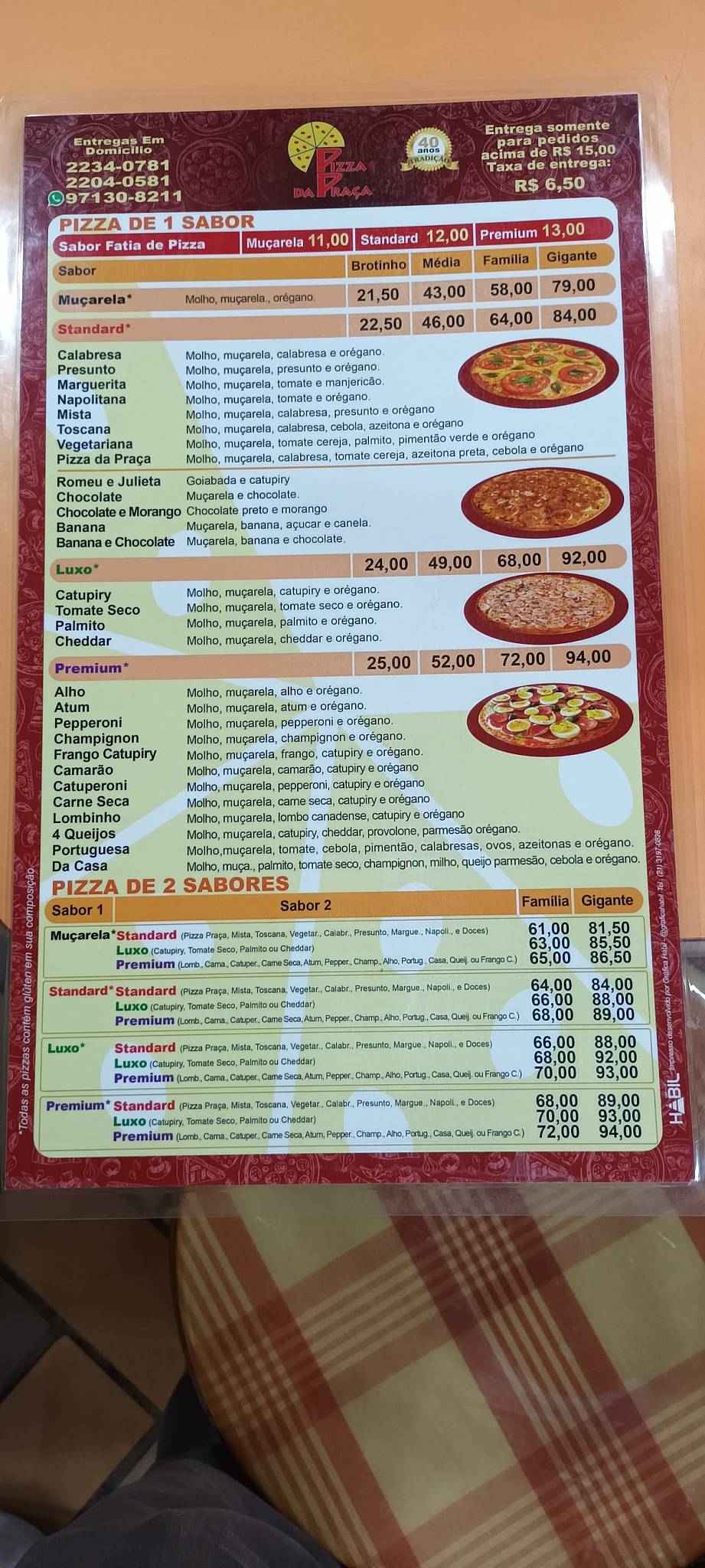 Pizza Da Praça E Frangolândia cardápio