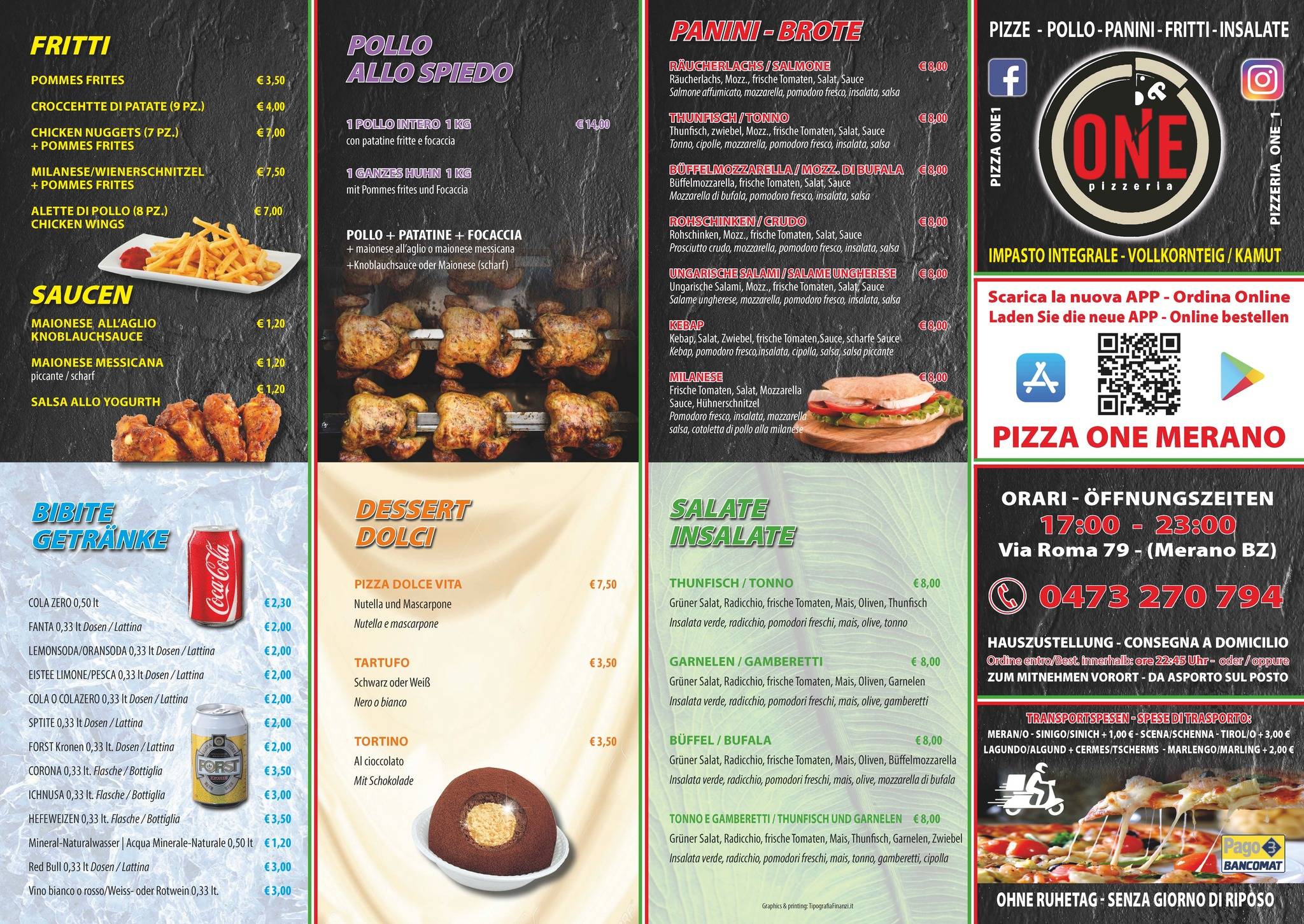 Menu di PIZZA ONE 