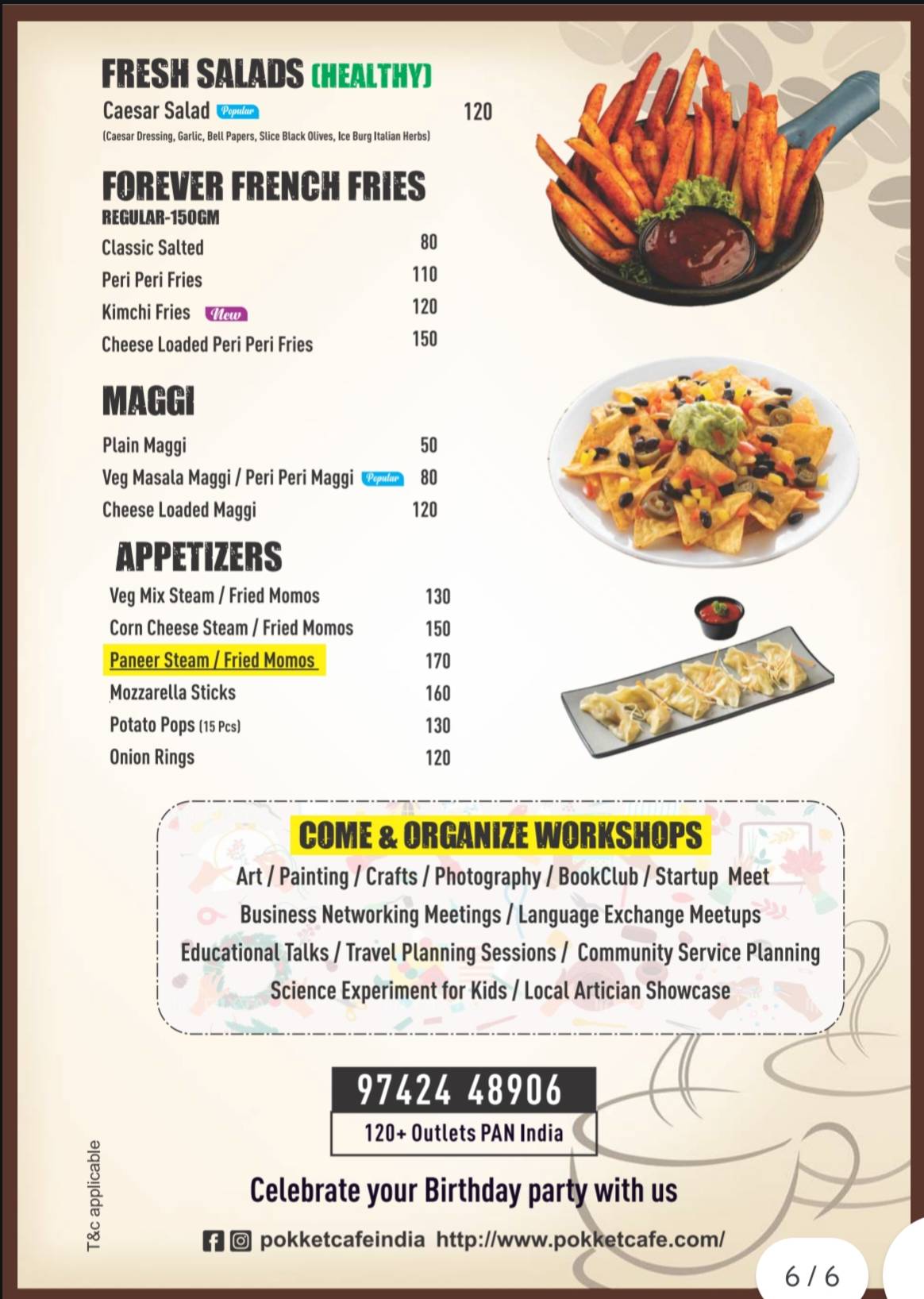 POKKET CAFE DANDELI menu