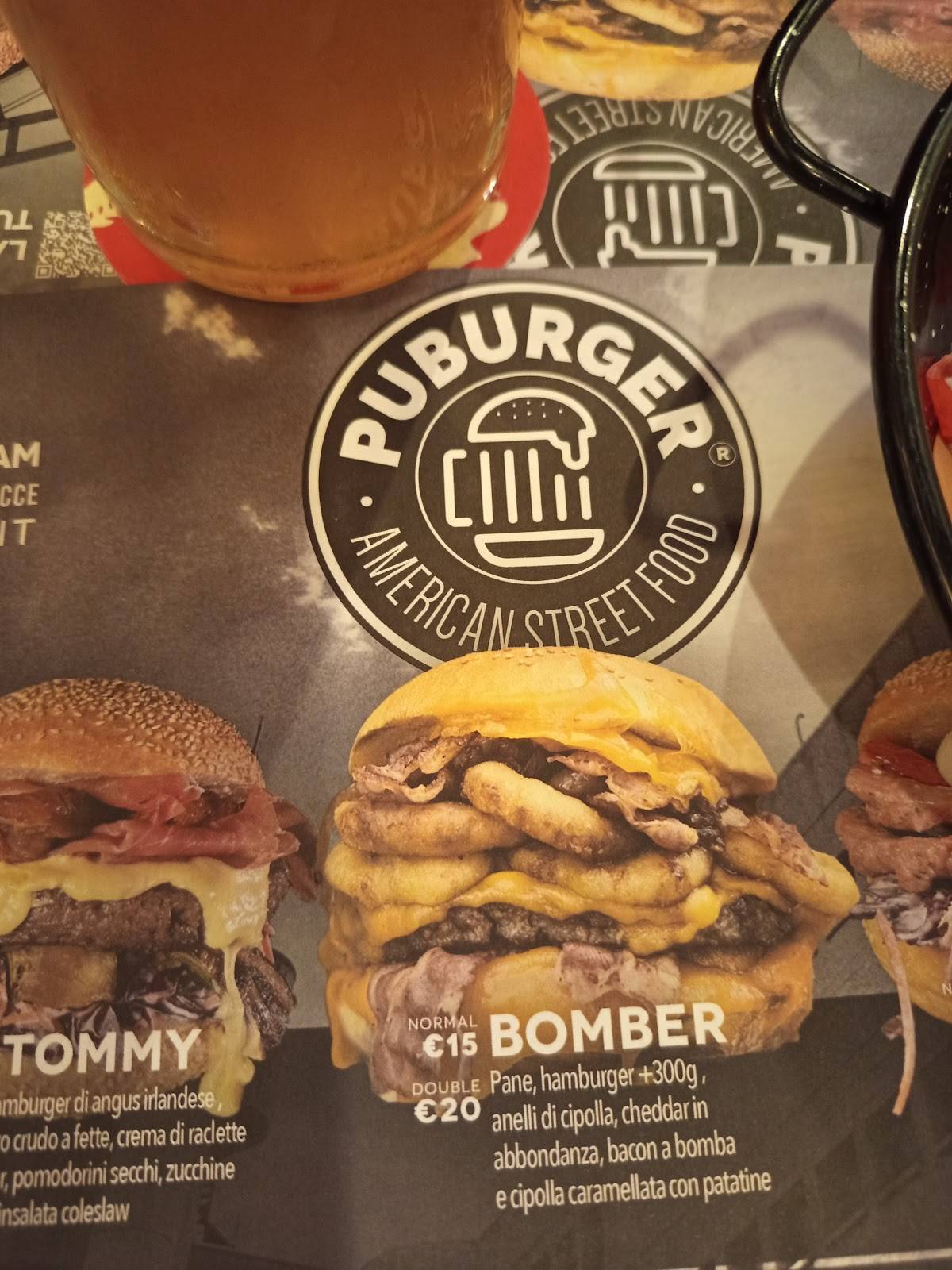 Menu di PUBurger 