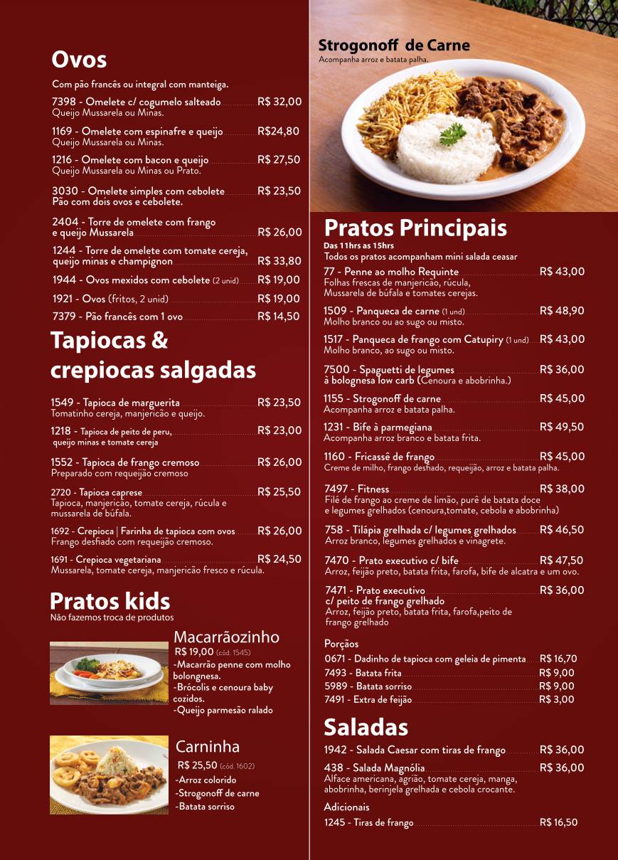 Padaria Requinte Cabral cardápio