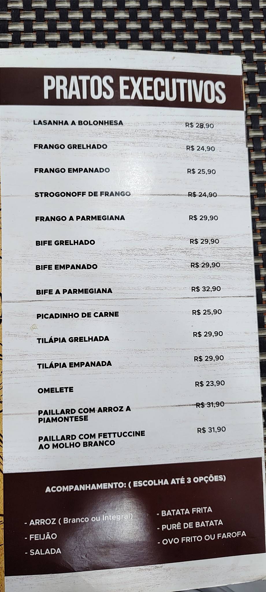 Padoca Rio Oficial cardápio