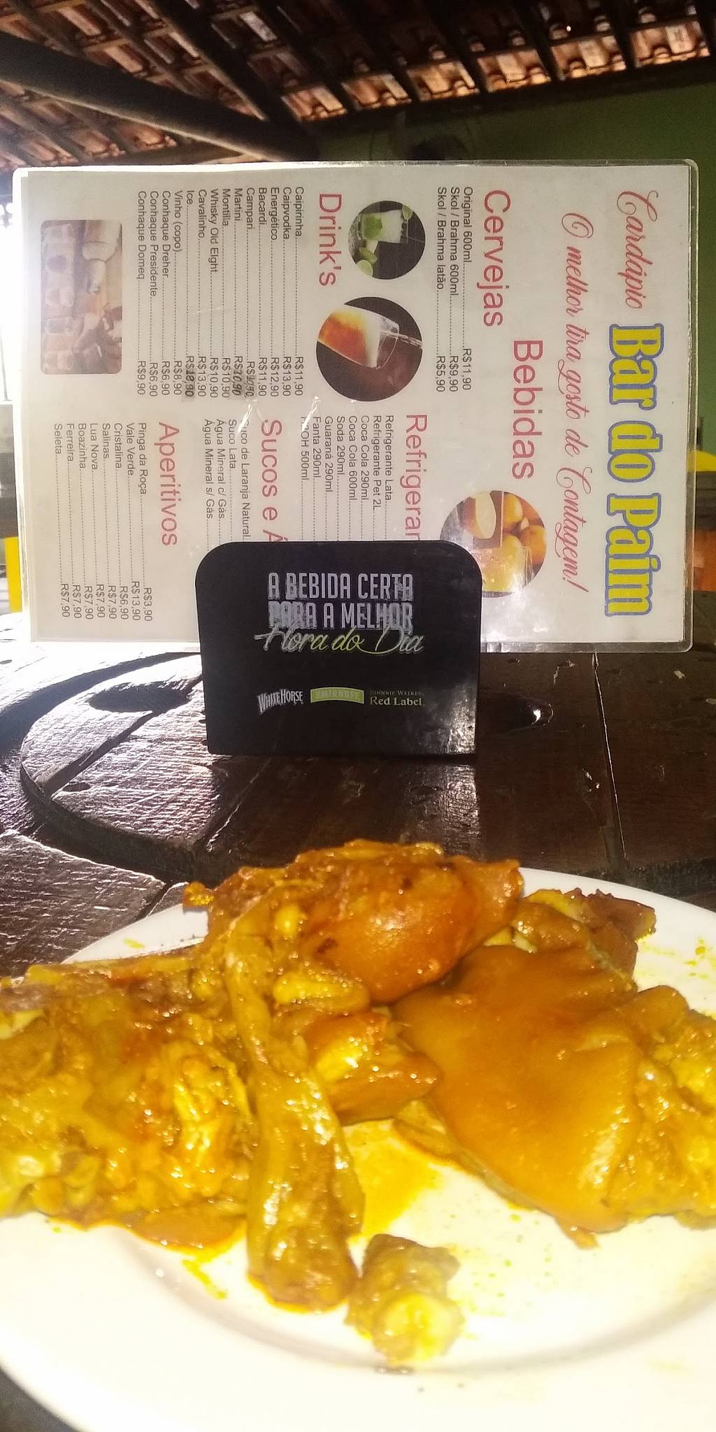 Bar do Paim cardápio