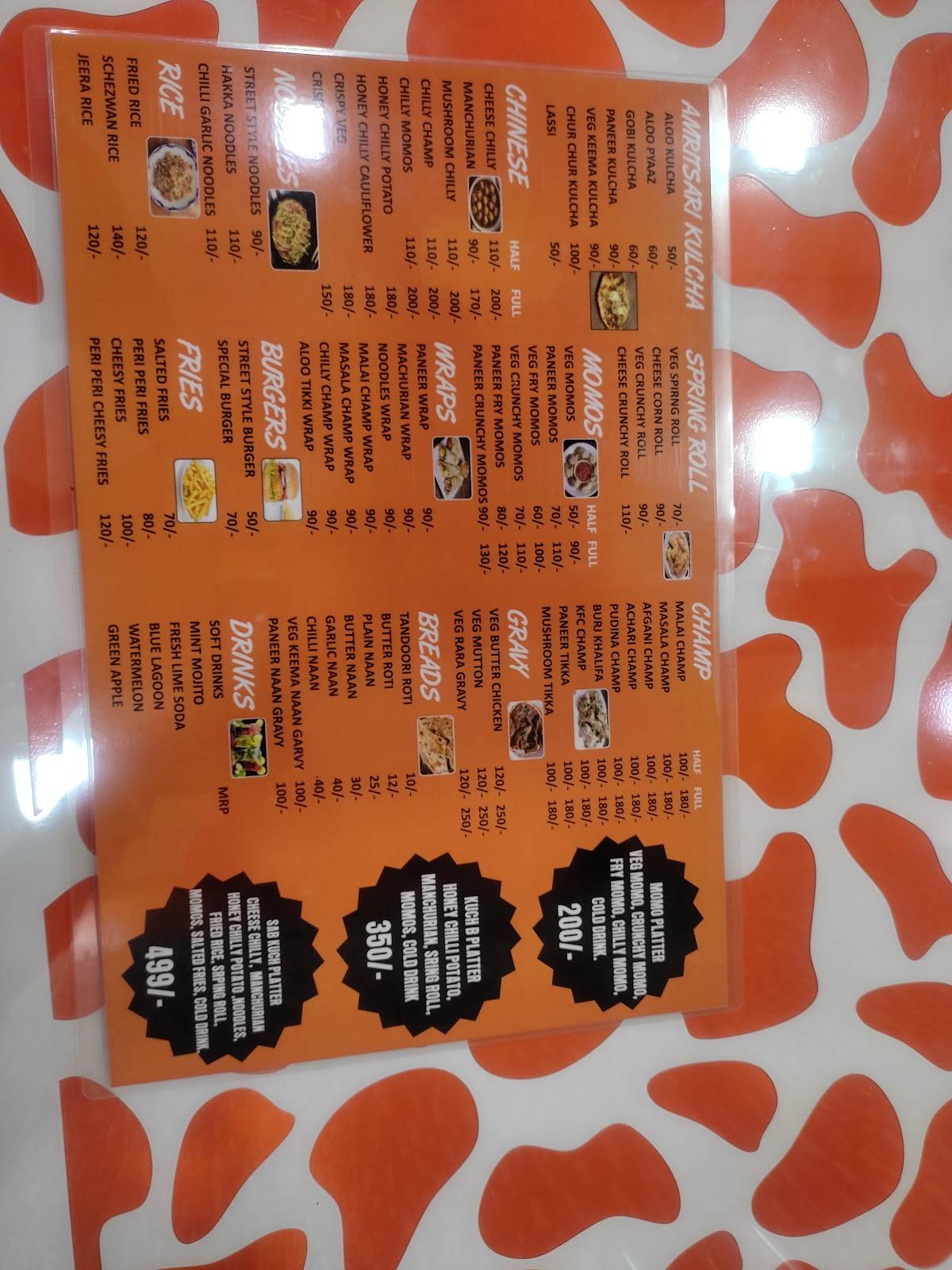 Pakka Adda menu