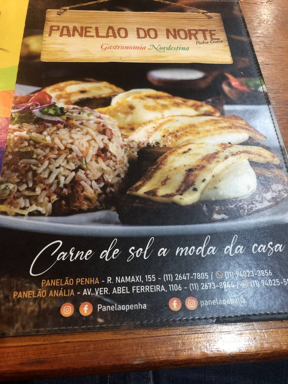 Panelão do Norte cardápio