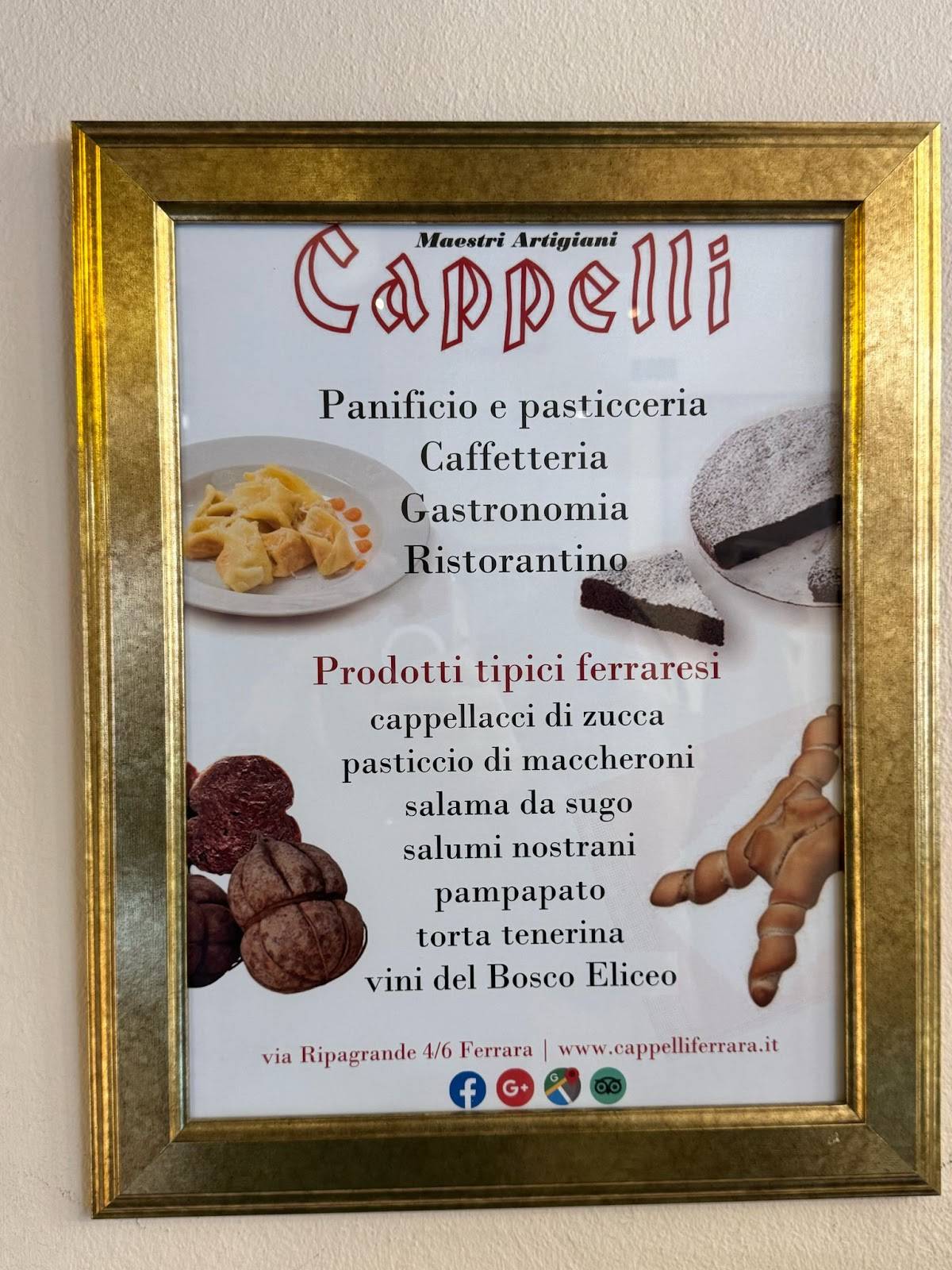 Menu di Panificio Cappelli 