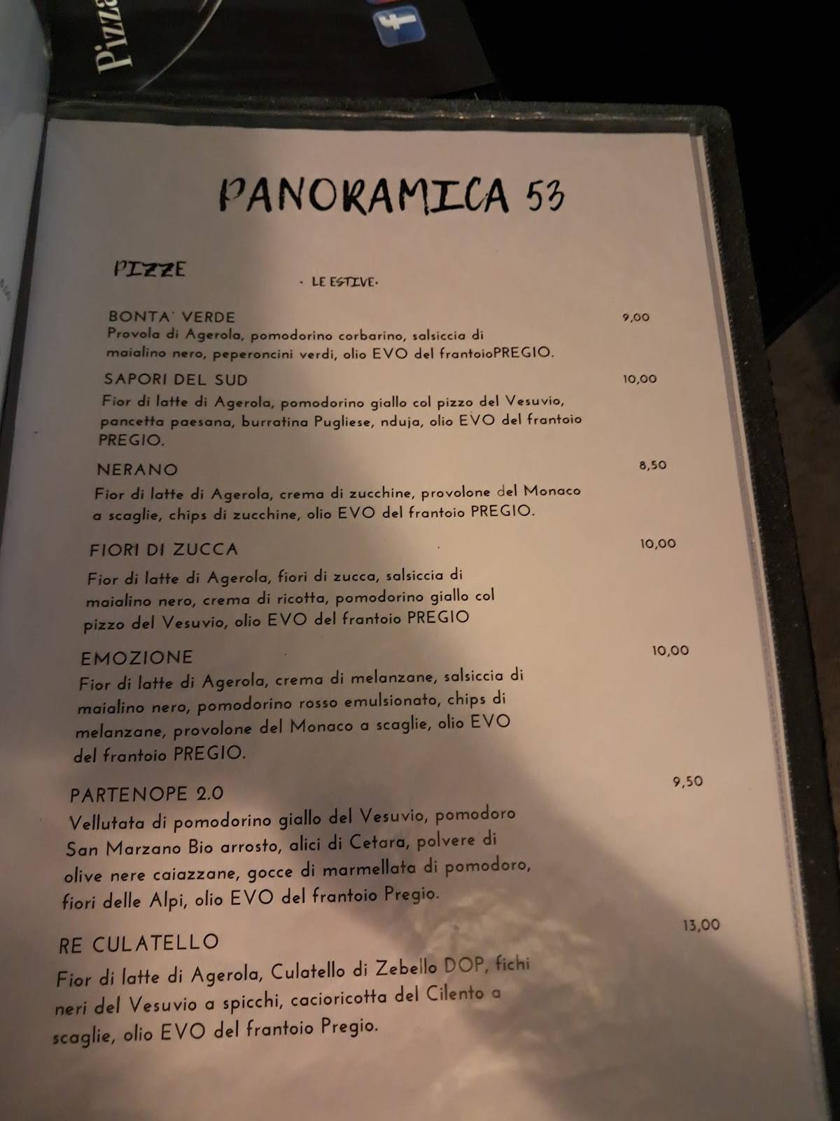 Menu di Panoramica 53 