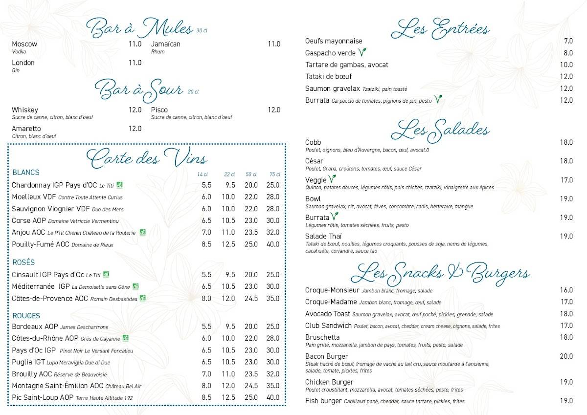Menu de dudule