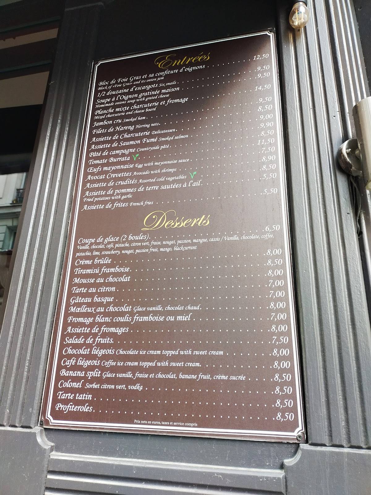Menu de Le Relais Gascon 2 Montmartre