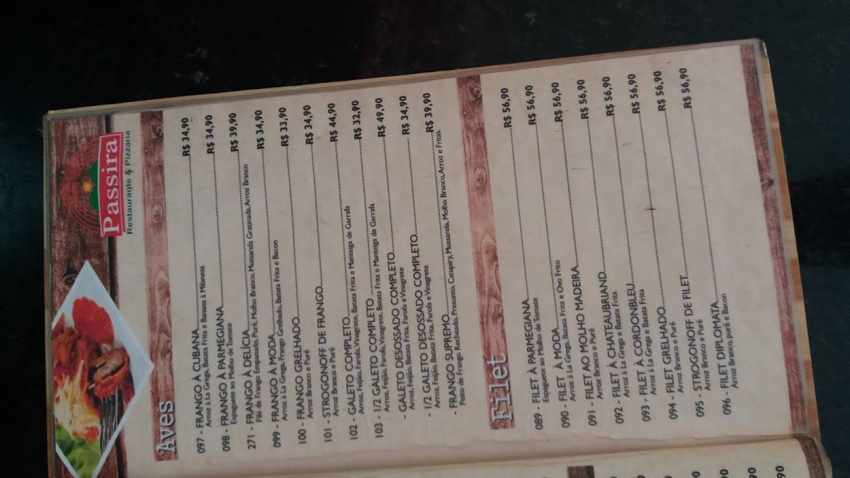 Menu Em Passira Pizzaria E Restaurante Recife Estr De Bel M