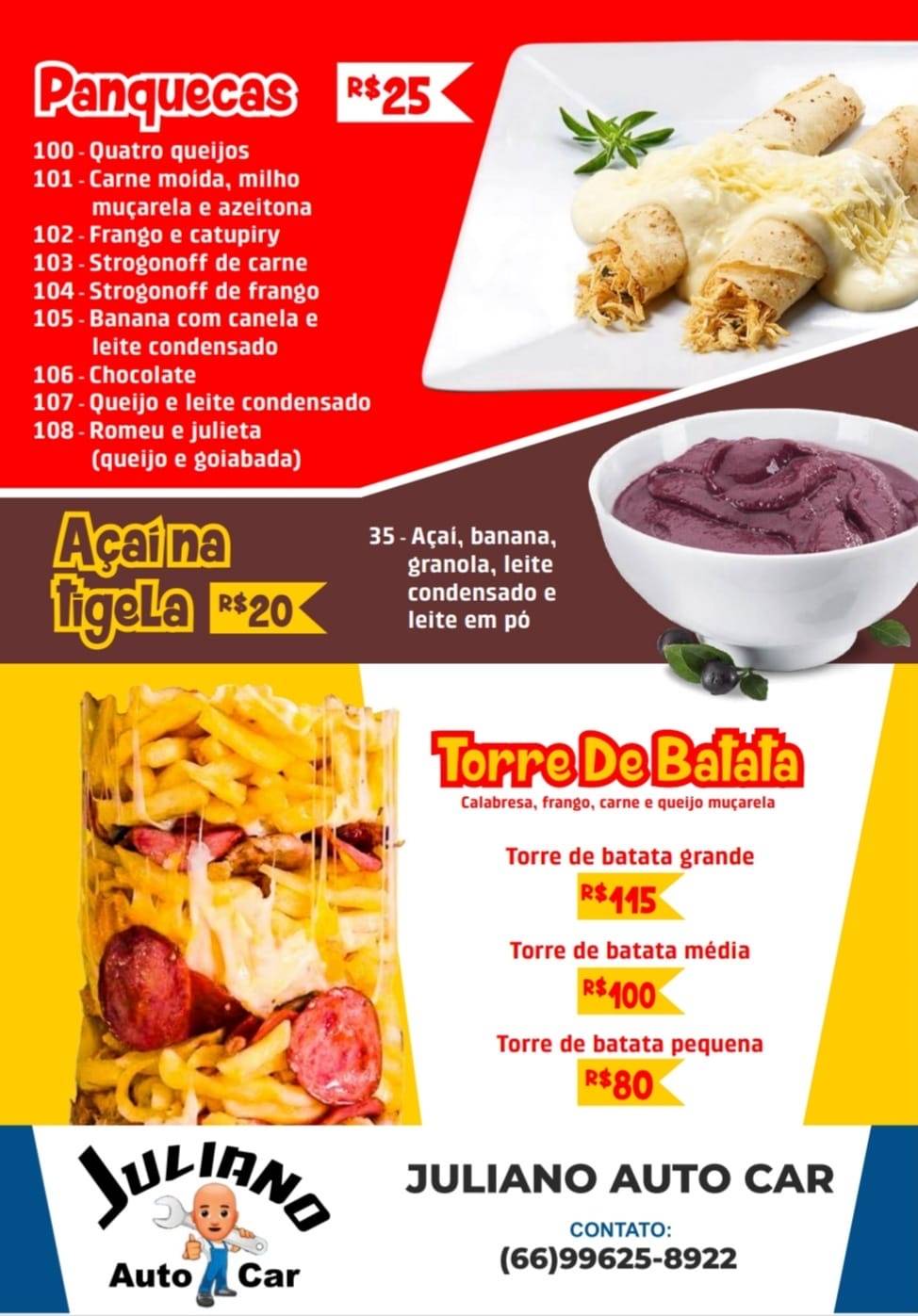 Pastel Mix cardápio