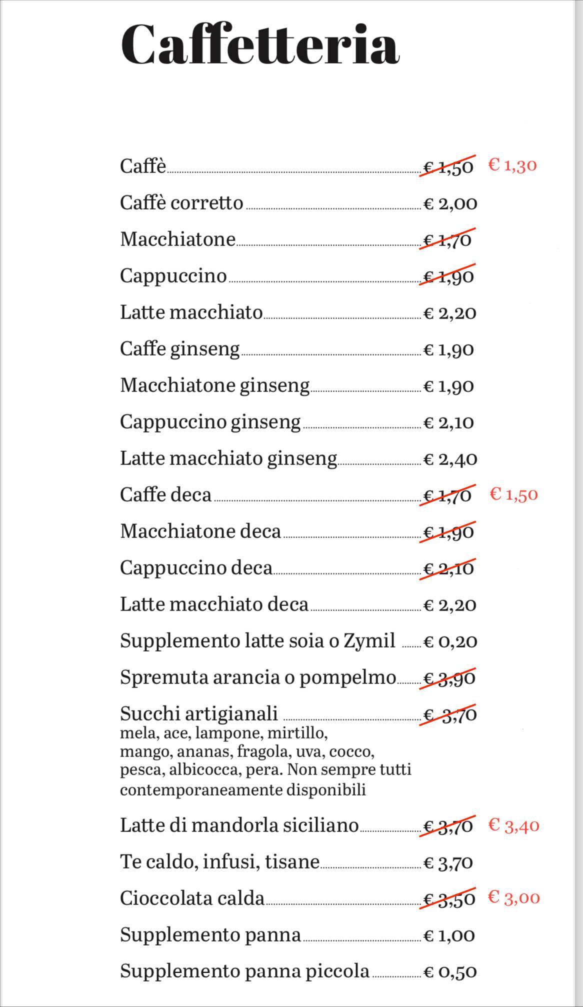 Menu di Pasticceria Galimberti di Fausto di Salvo 