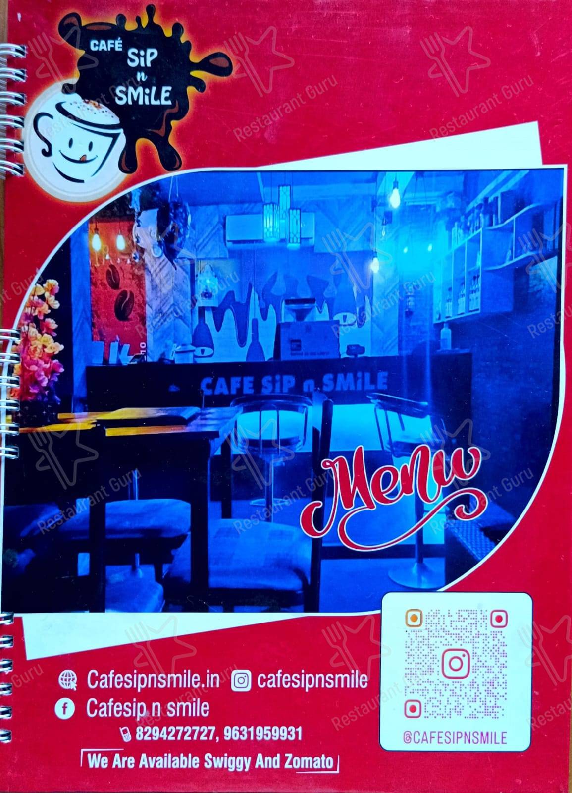 CAFE SiP n SMiLE menu