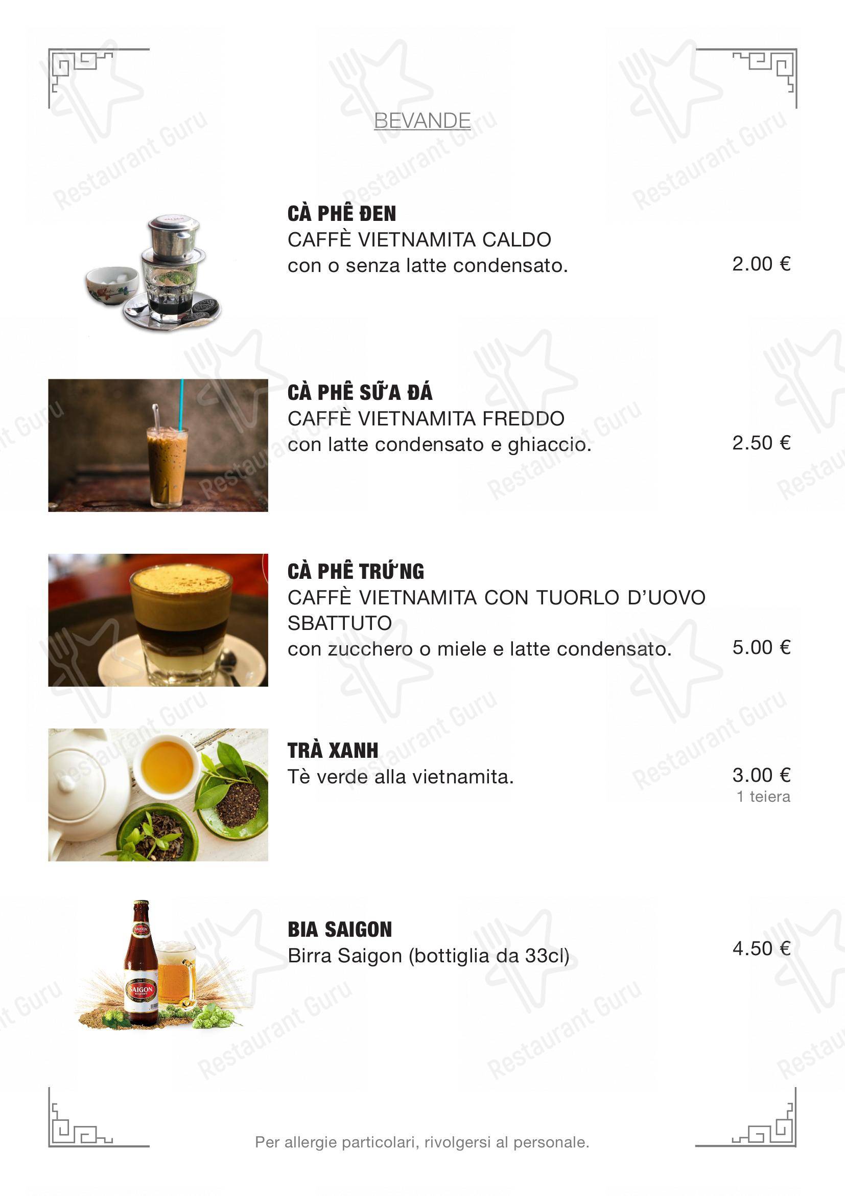 Menu per Ristorante Pizzeria D.o.c. in Pavia