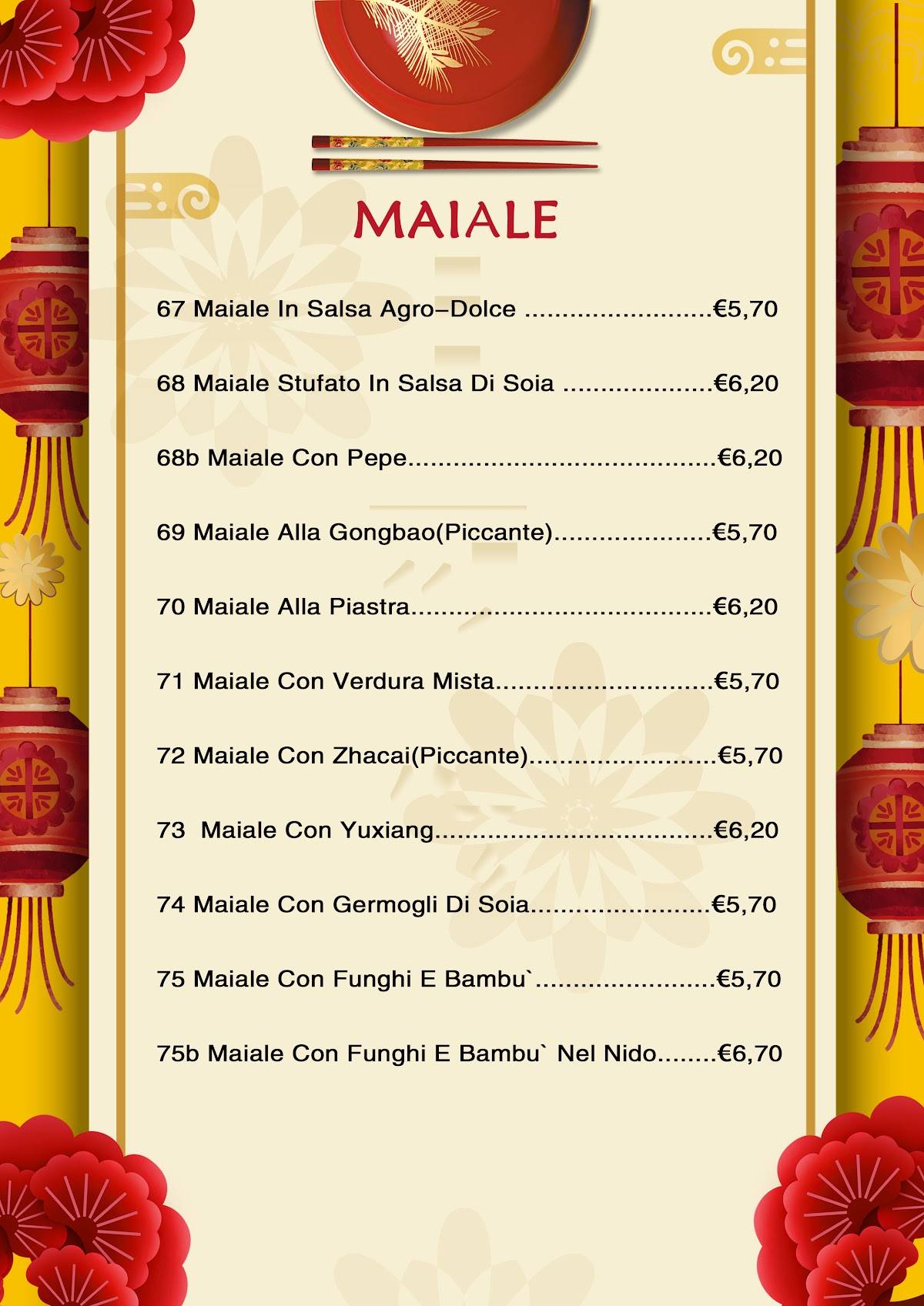 Menu di Pechino 