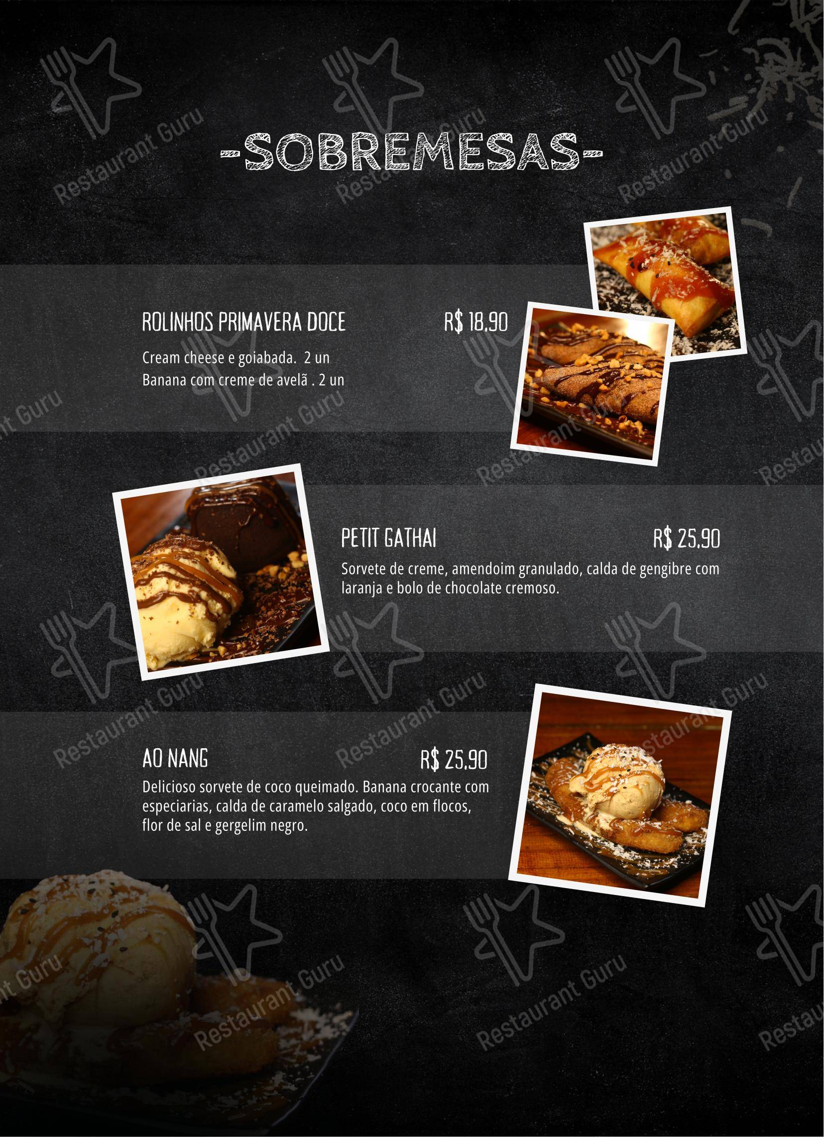 Pede Thai Restobar - Menu