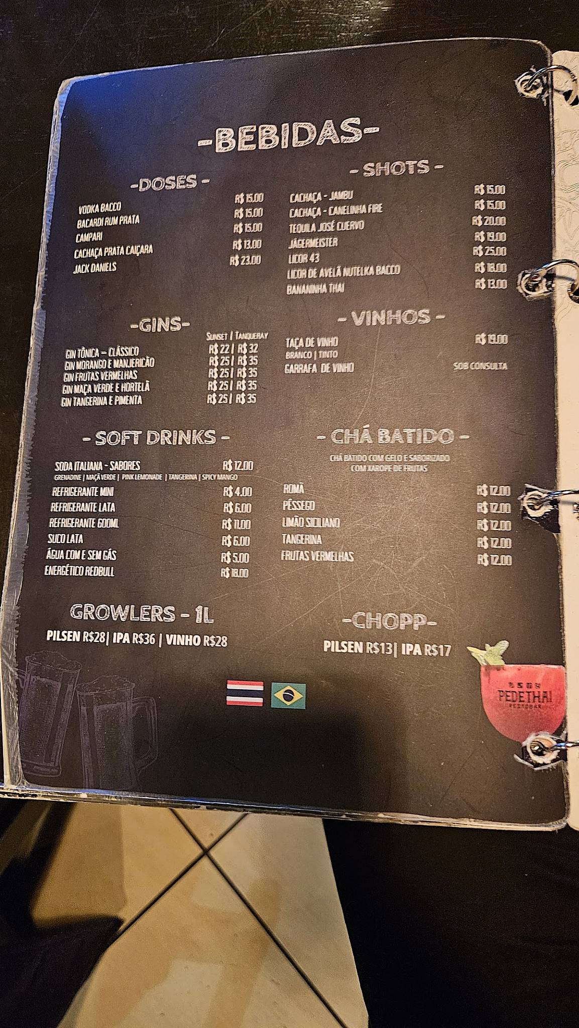 Pede Thai Restobar cardápio