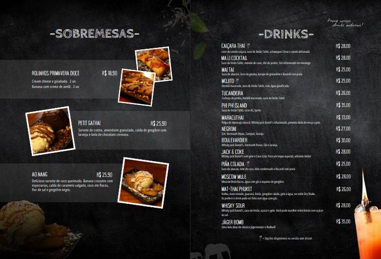 Pede Thai Restobar cardápio