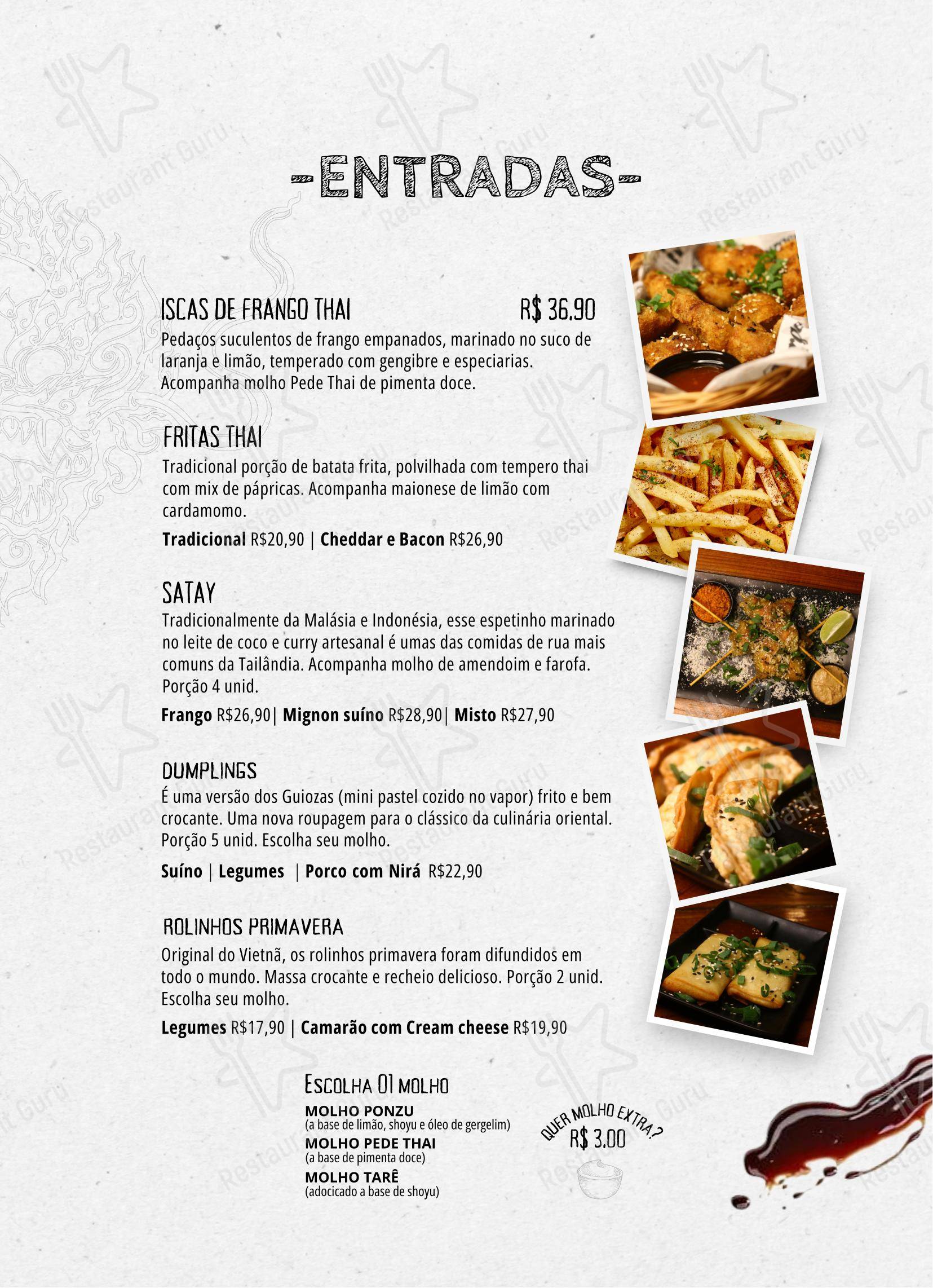 Menu para Pede Thai Restobar restaurante