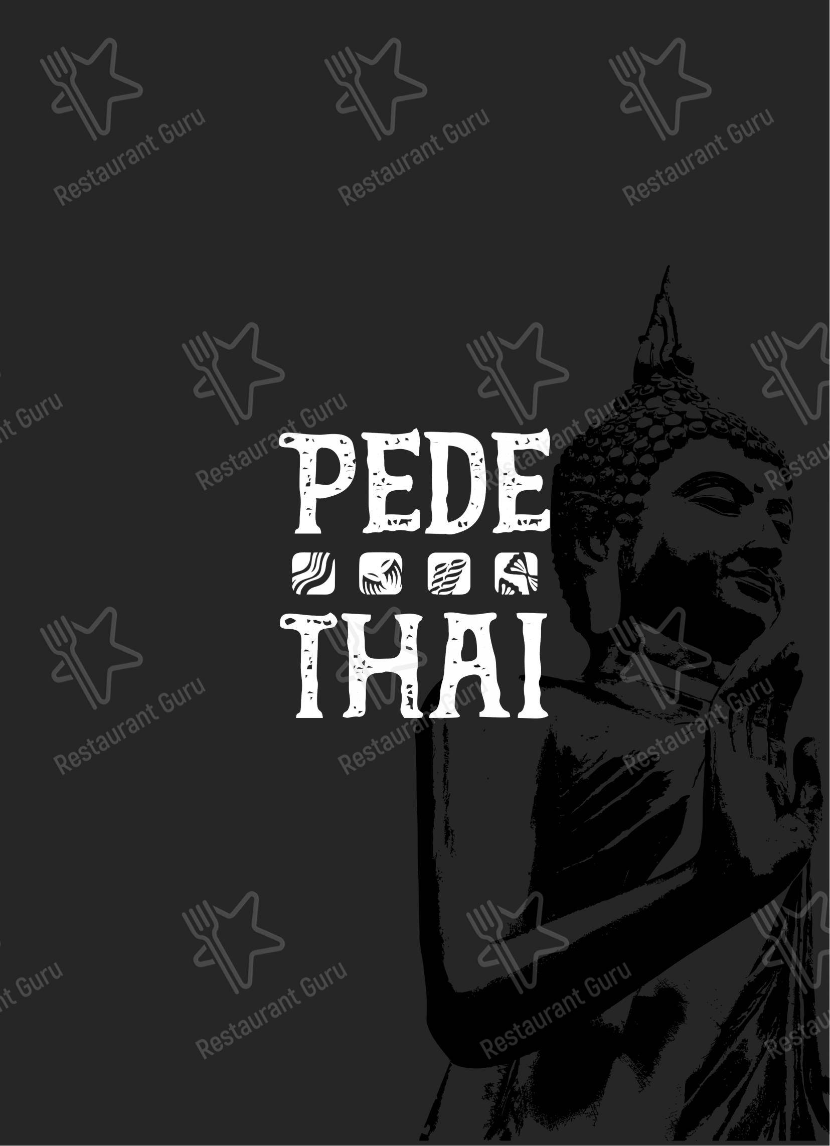 Pede Thai Restobar - Menu