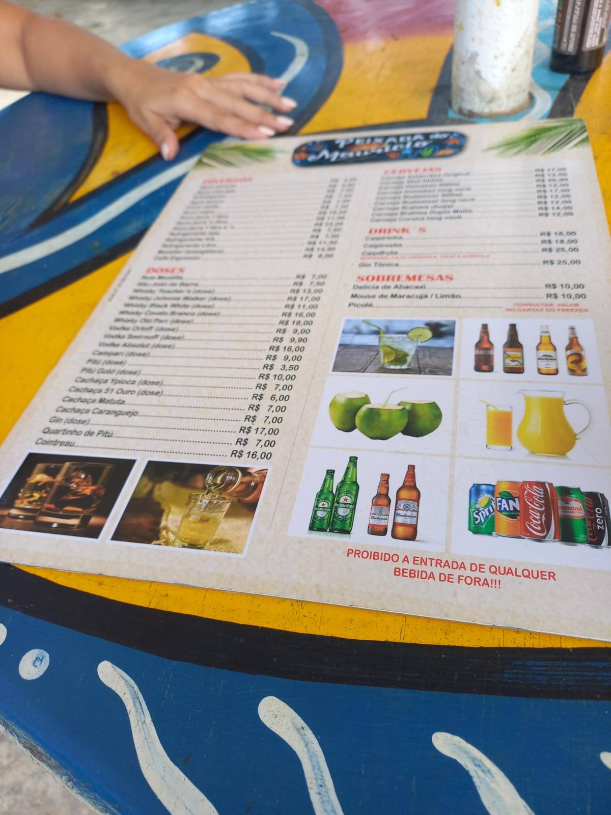 Restaurante Peixada do Maurício cardápio
