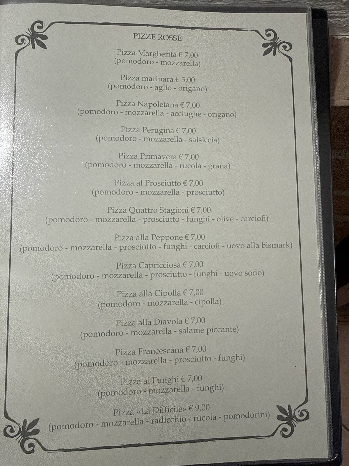 Menu di Ristorante Peppone Perugia 