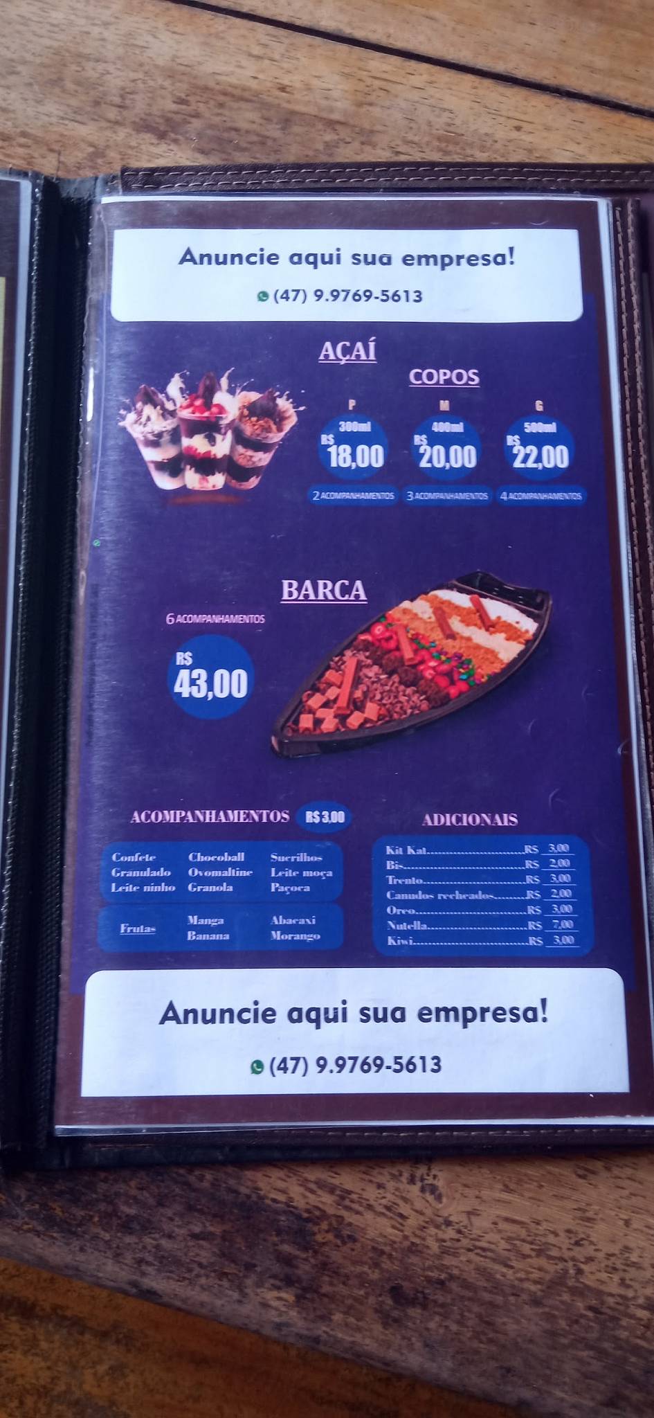 Pesque Pague Recanto Dos Lagos cardápio