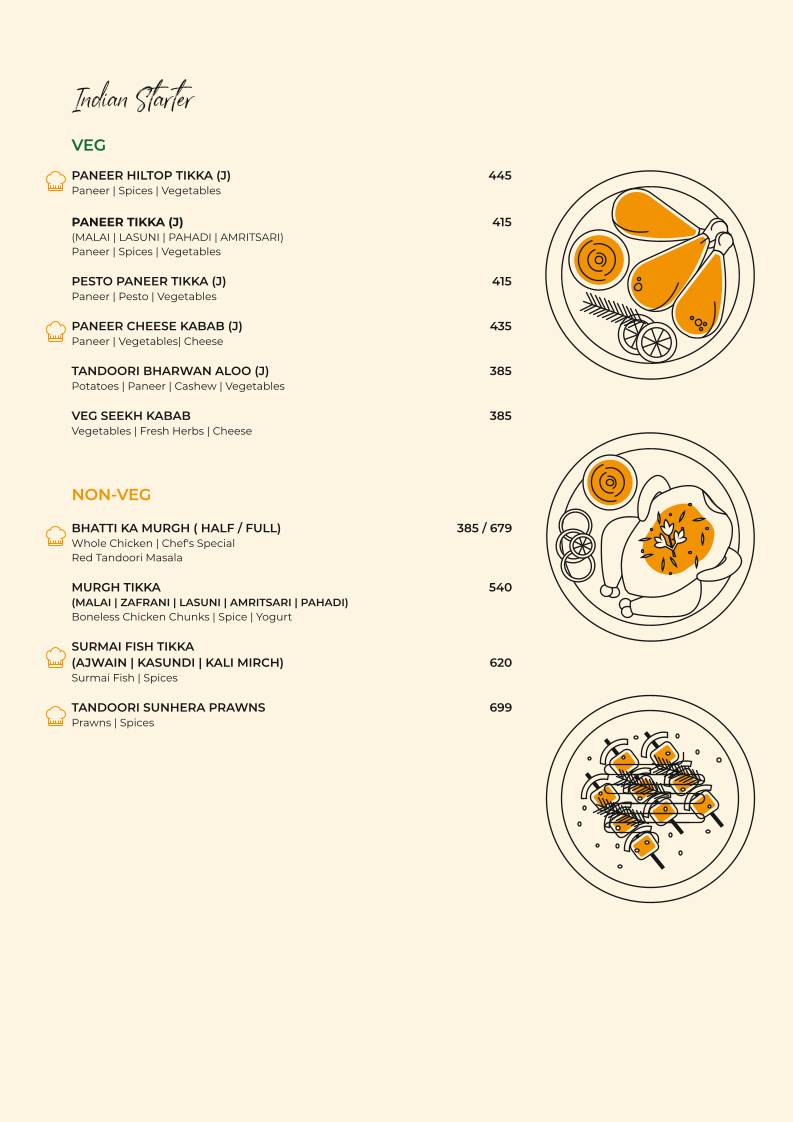 Picaso The Master Chef menu