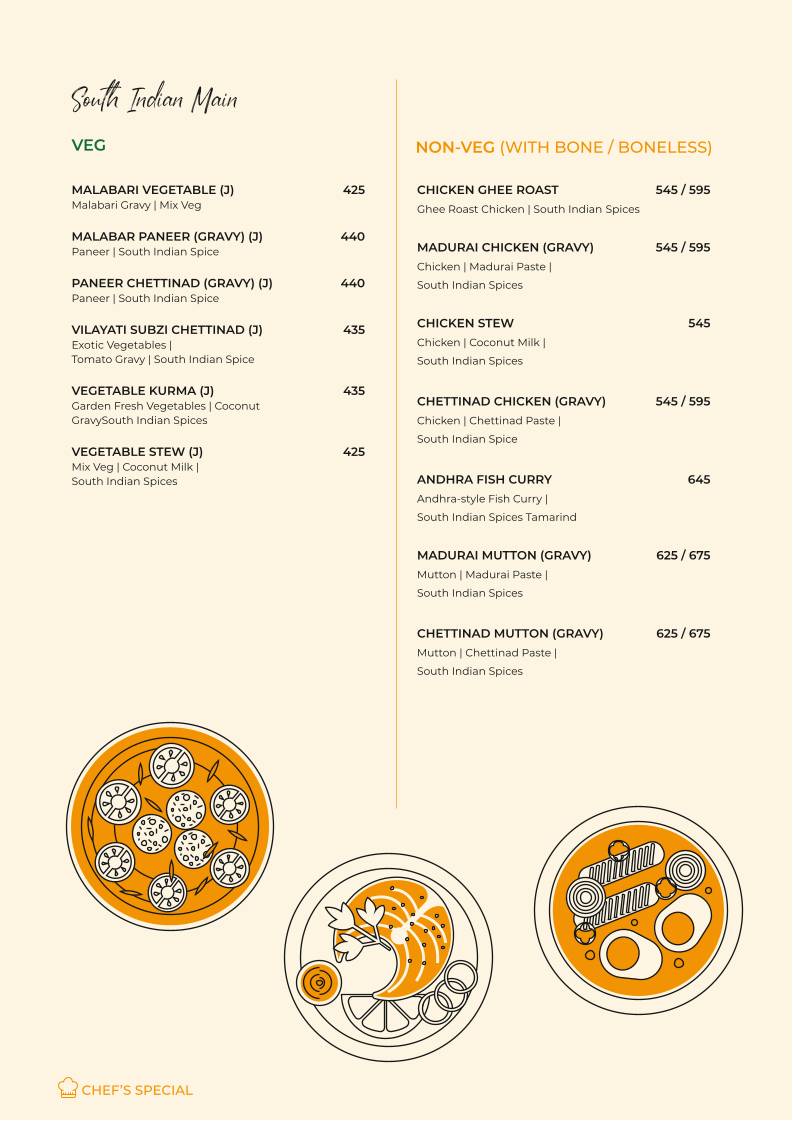 Picaso The Master Chef menu