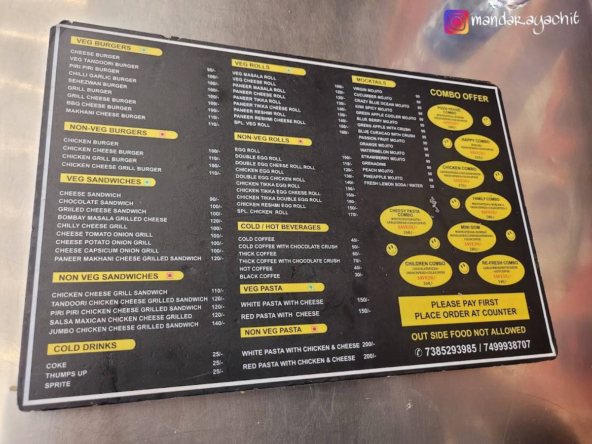 Pizza House menu
